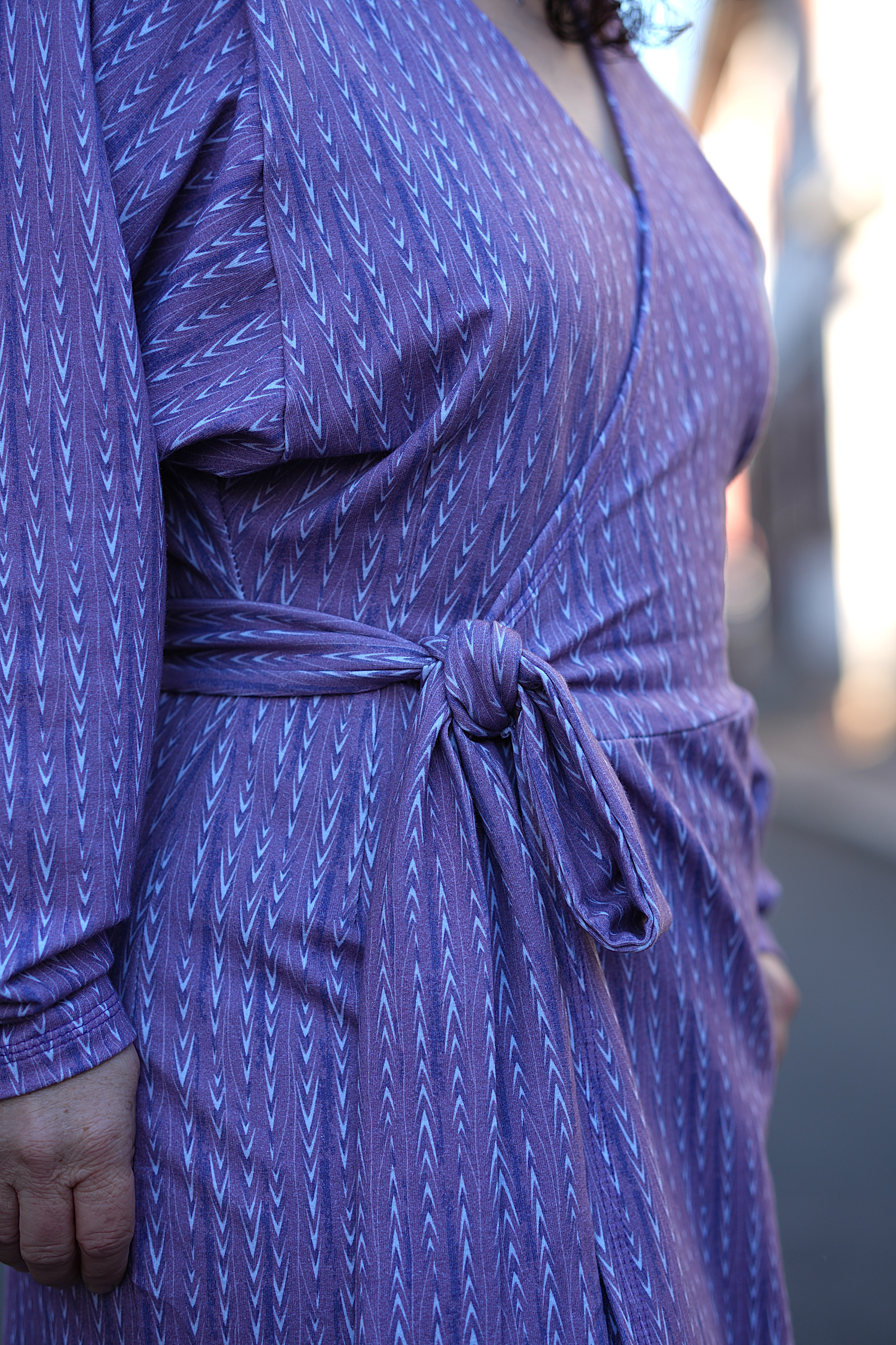 Organic Fabric - Abstract Wildness Knitting Pattern purple, small