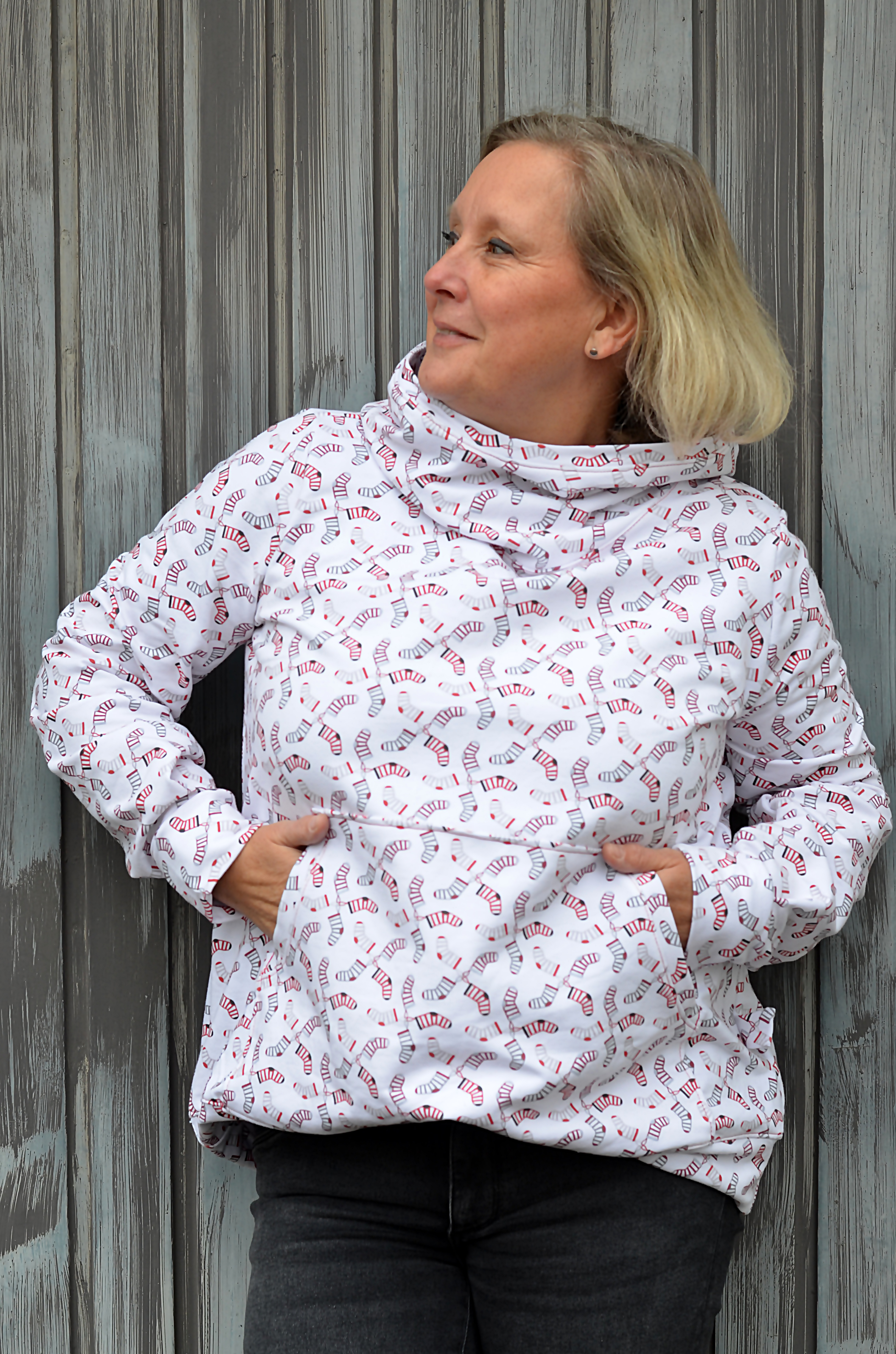 Bio Fabric - Socks White red, gray