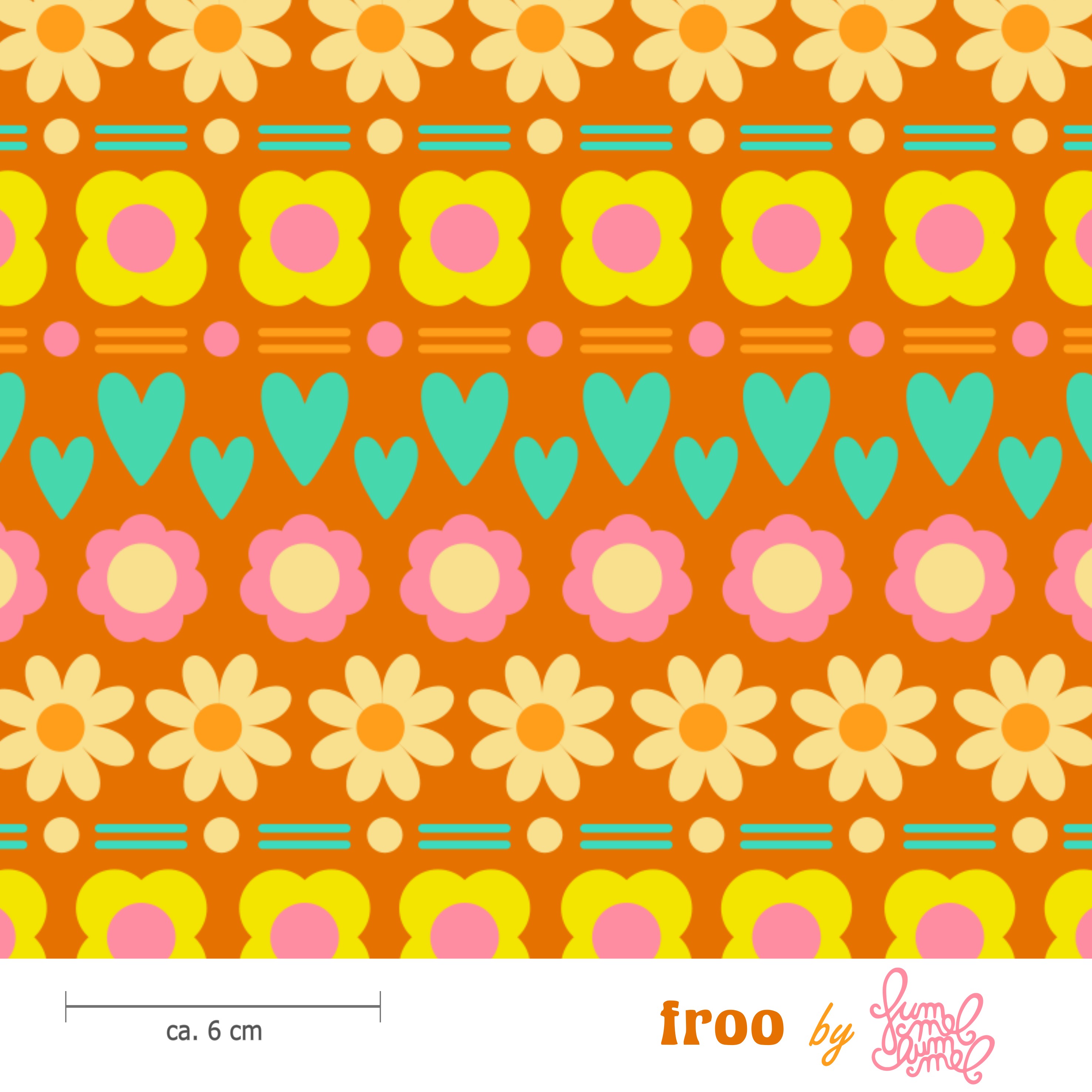 Bio Stoff - Froo Orange von Fummelhummel in orange