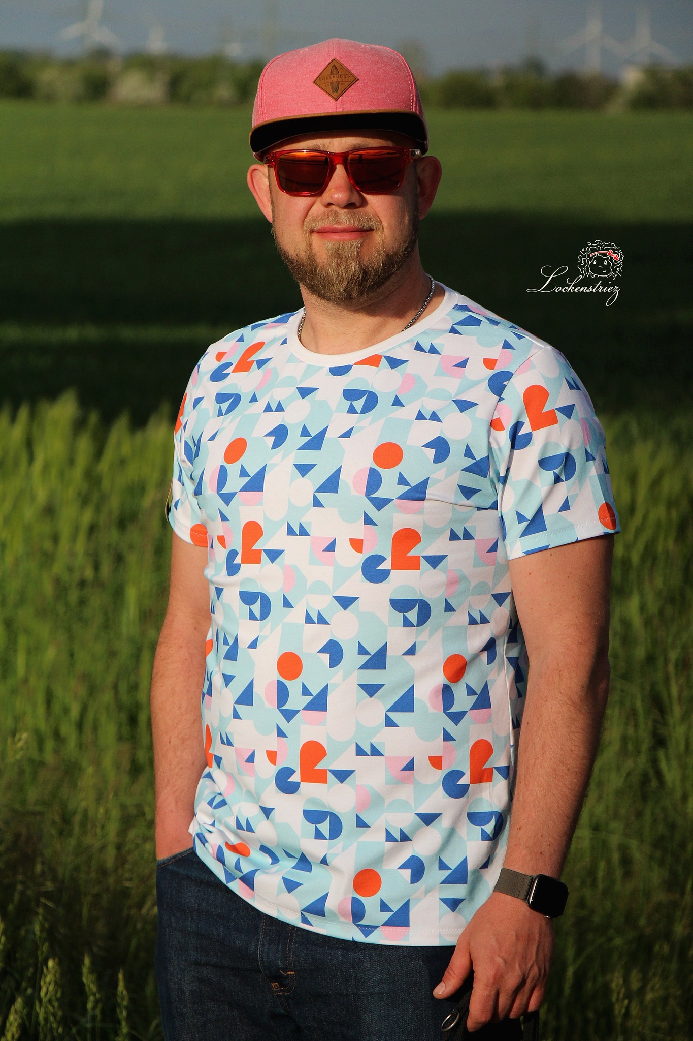 Bio Webware Stoff  -  Modular  - LisaSanders, Abstrakt, mint, 100% Bio-Baumwolle