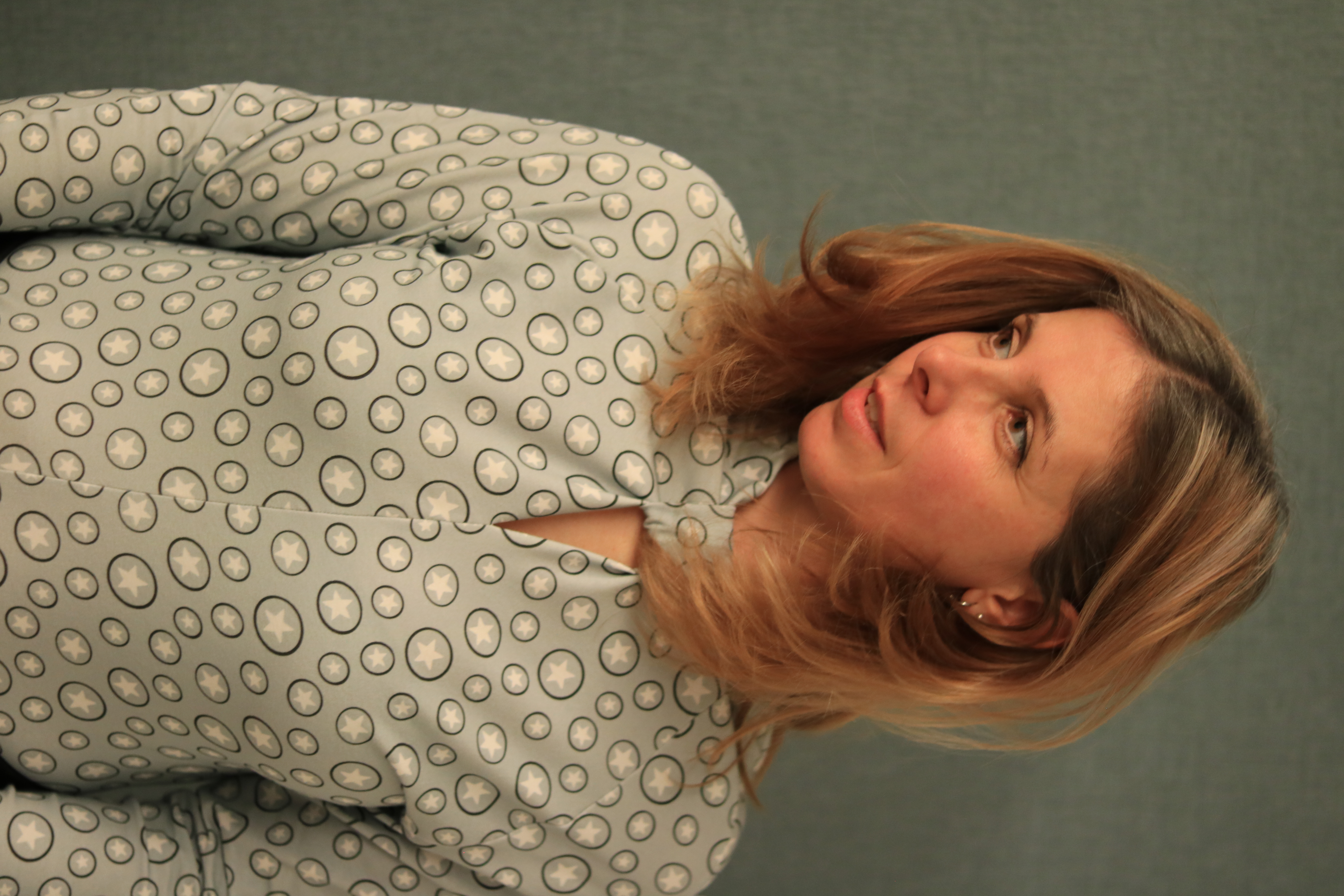 Organic Fabric - Starry Bubble blue