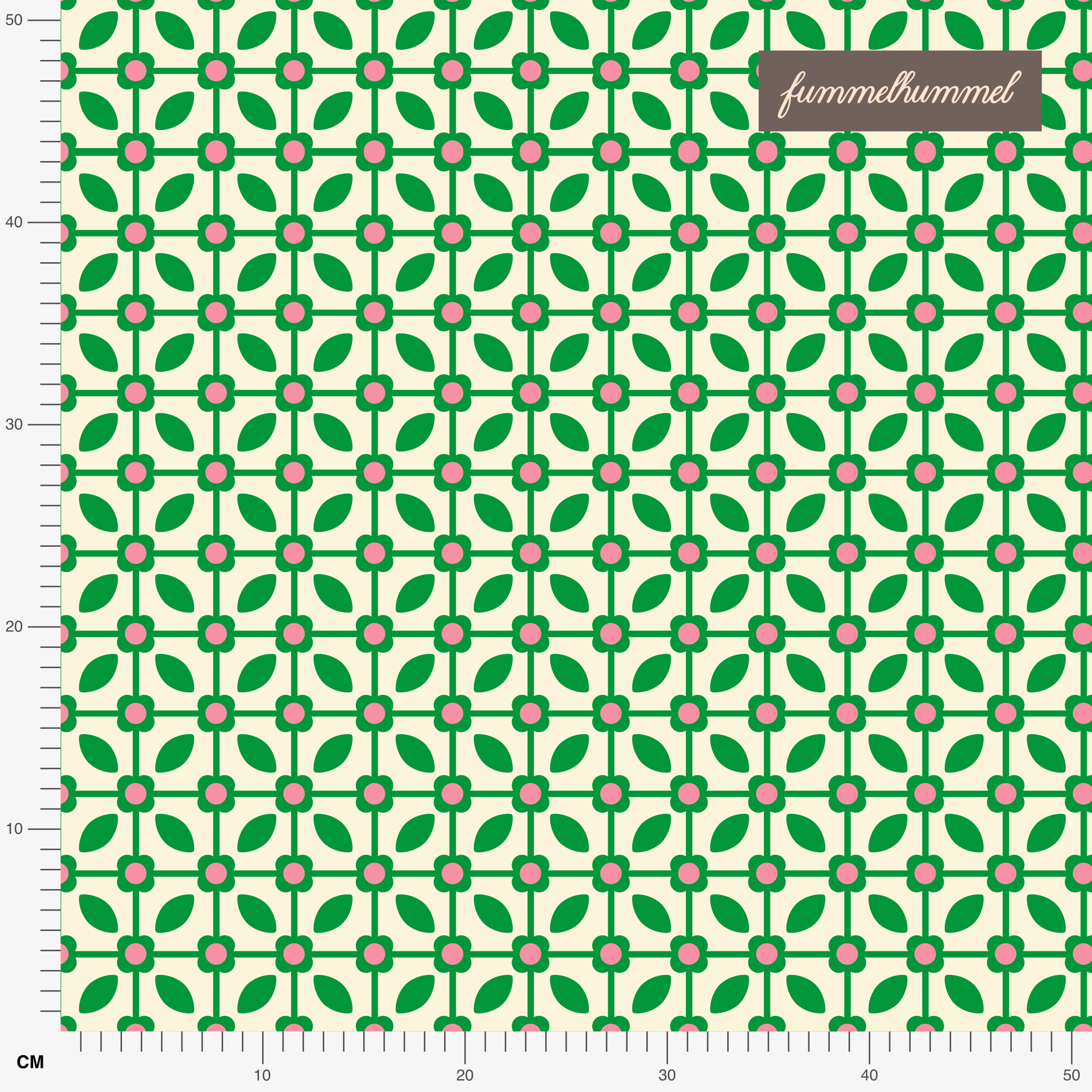 Organic fabric - Karo green