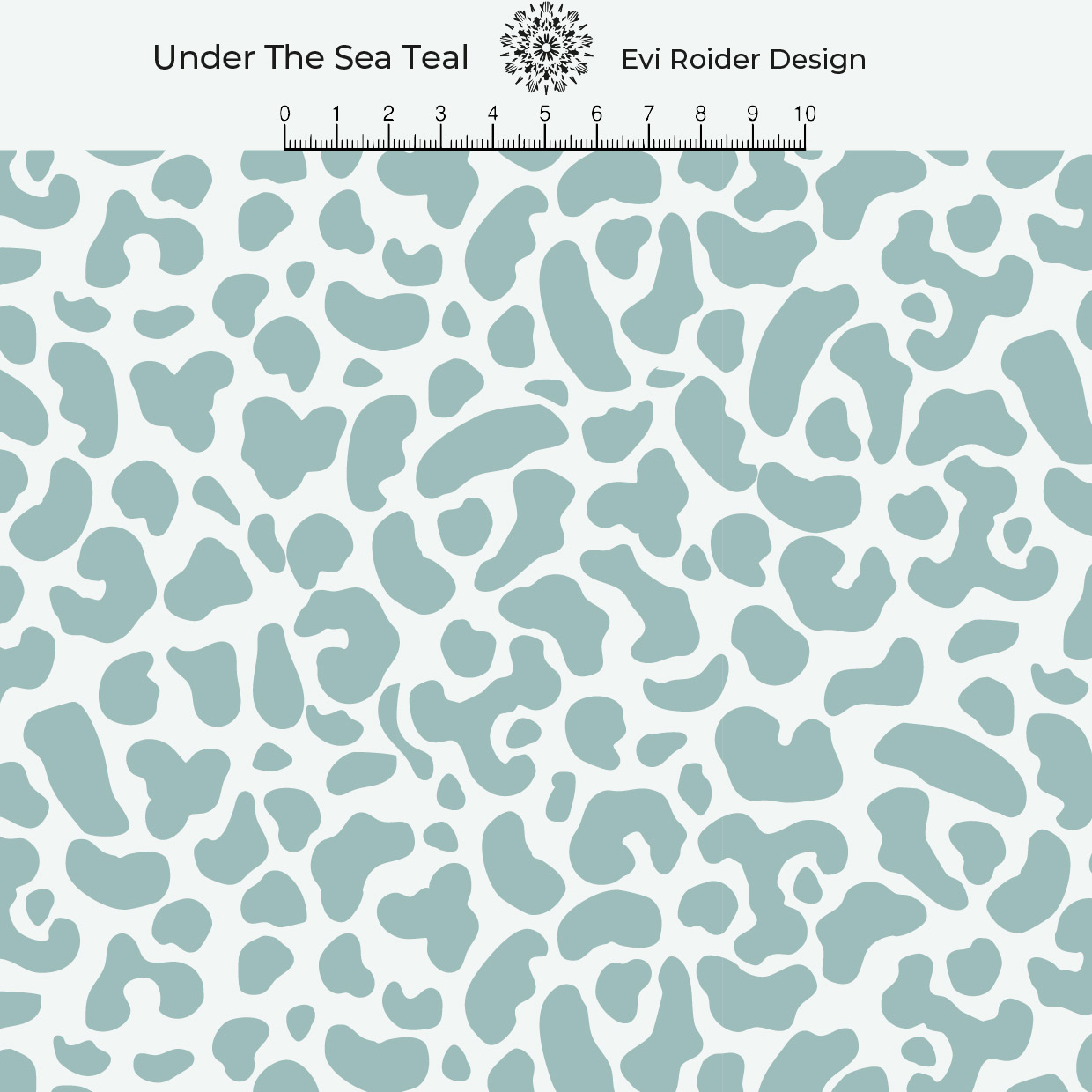 Bio Stoff - Under The Sea Teal von Evi Roider in türkis