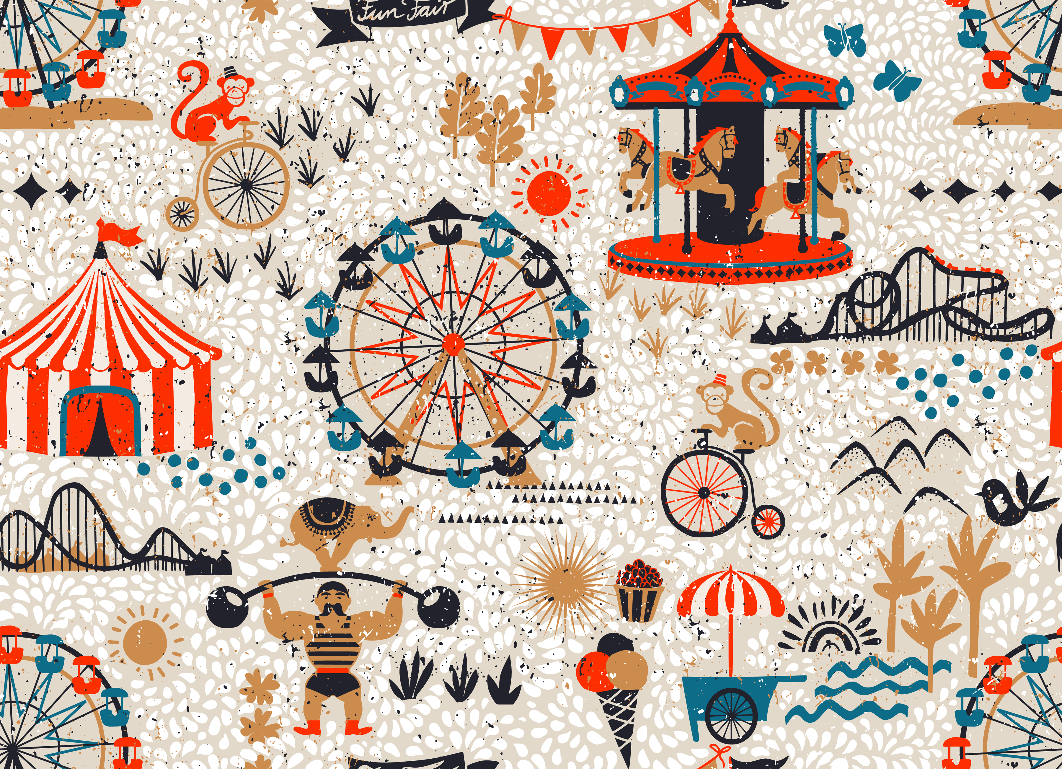 Organic Fabric - Nordic Living Funfair Light by Annick in colorful Organic Fabric - Nordic Living Funfair Light by Annick in colorful