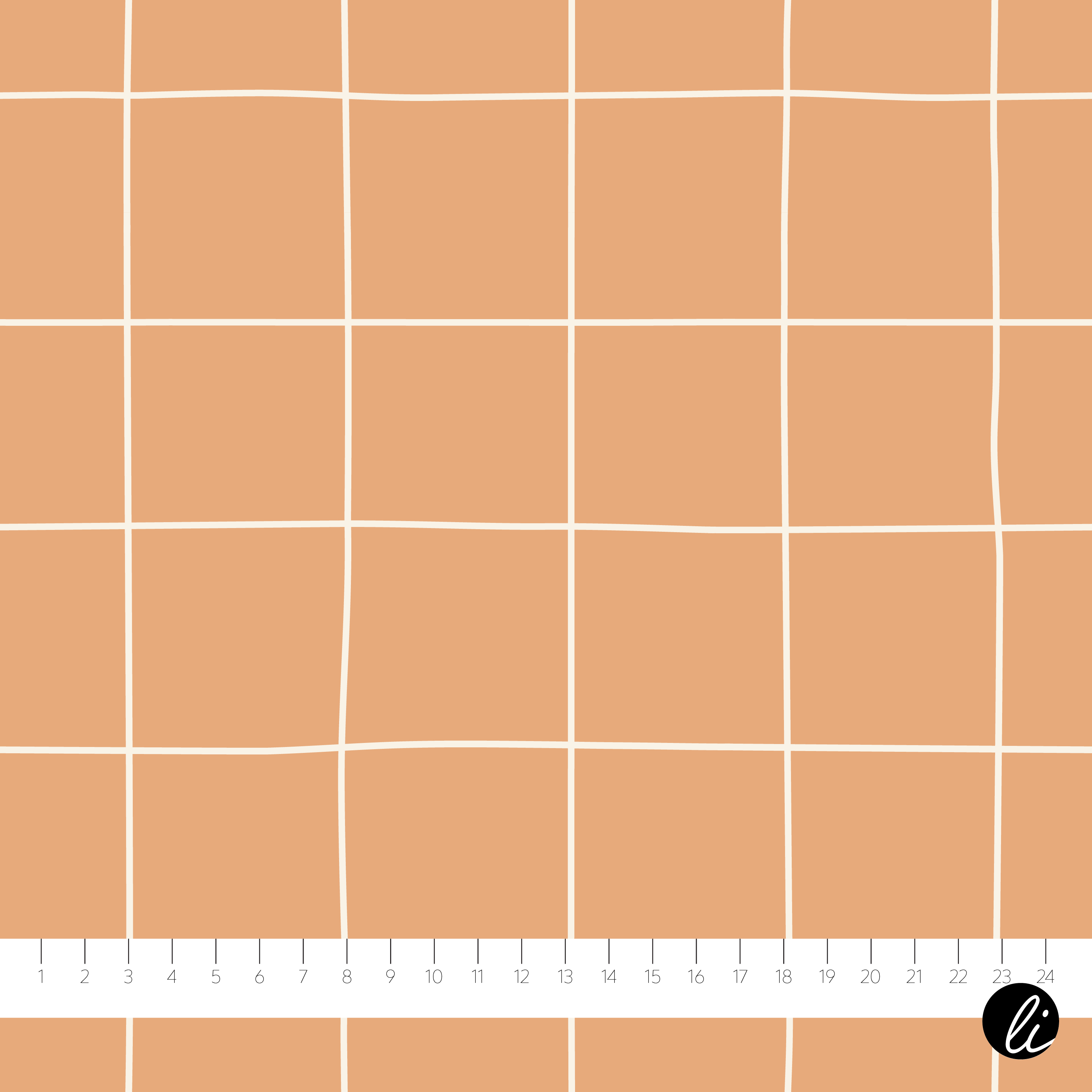 Bio Stoff - Karo Beige von Andrea Liesert in beige