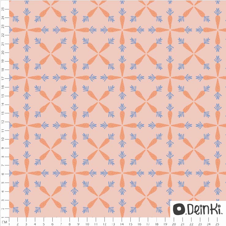 Bio Webware Stoff - Folk Möhren Rosa - Deinki, rosa, Ostern 100% Bio-Baumwolle Bio Webware Stoff - Folk Möhren Rosa - Deinki, rosa, Ostern 100% Bio-Baumwolle