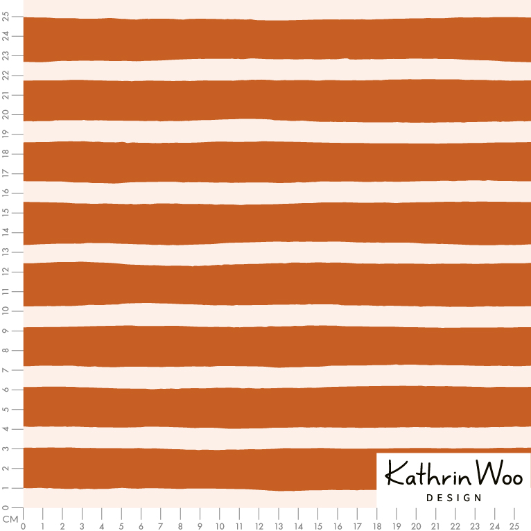 Bio Stoff  - Streifen Rotorange - KathrinWoo, Streifen, orange, Halloween