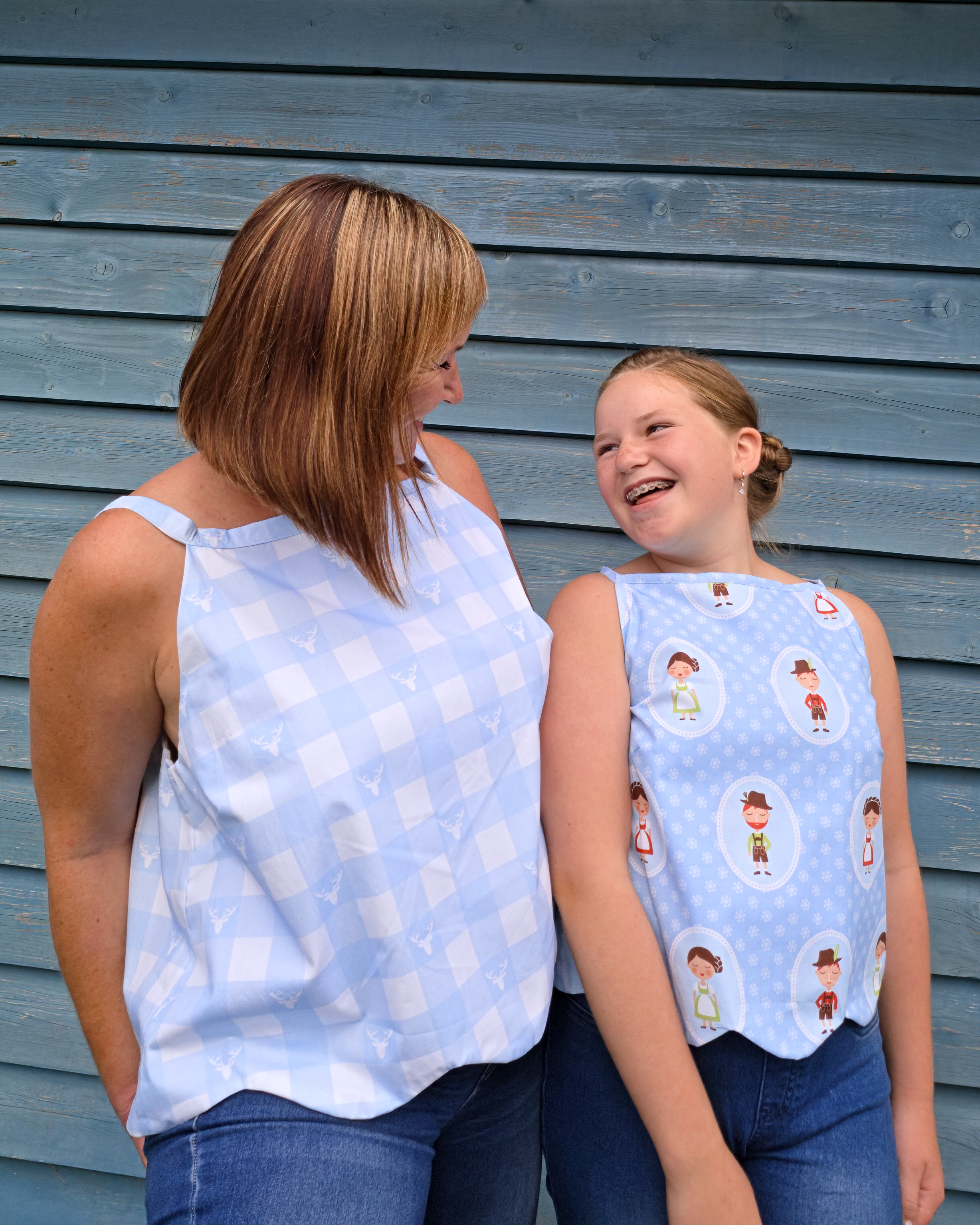 Organic fabric  - Auf der Wiesn hellblau