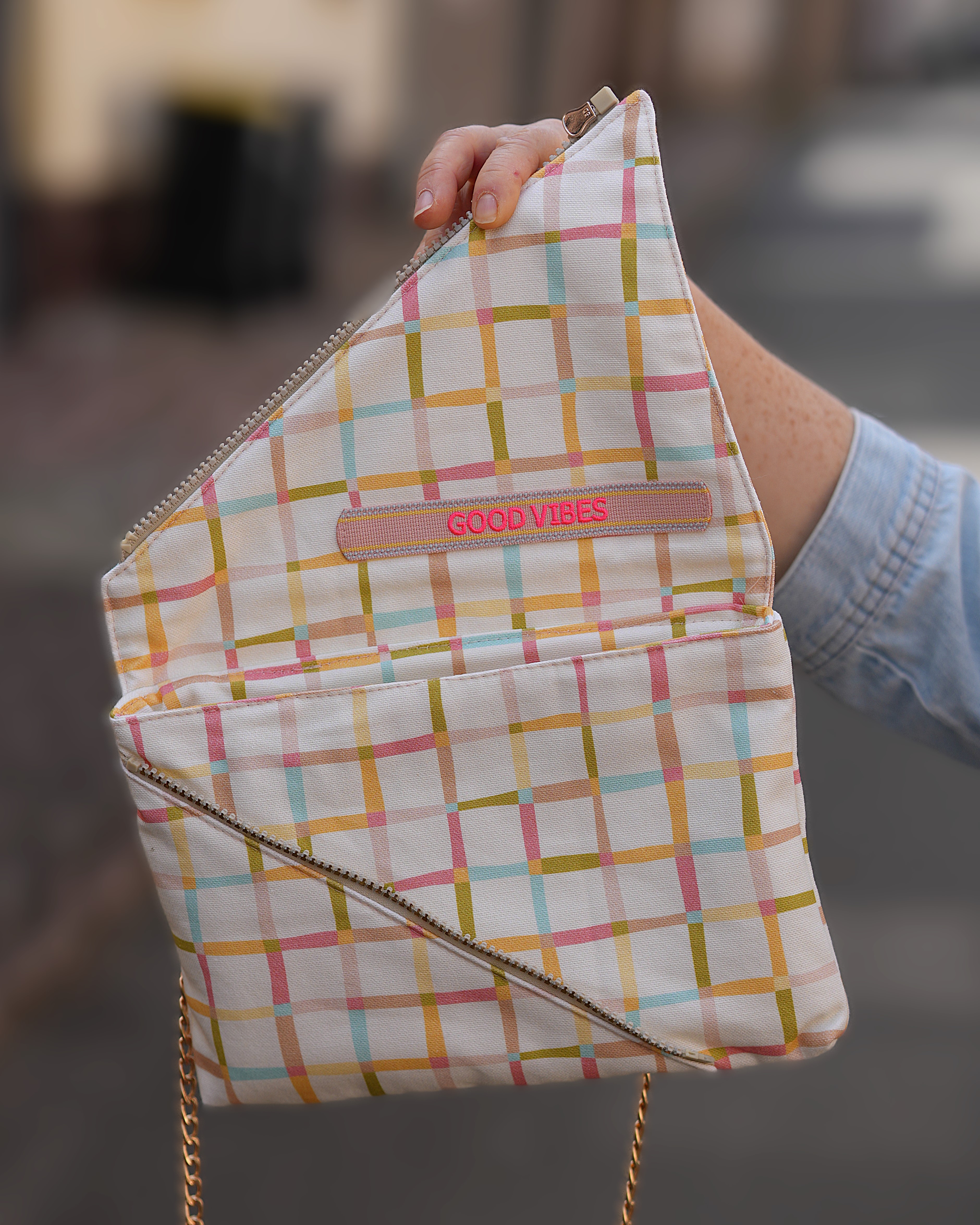 Organic fabric - Sommergold Karo
