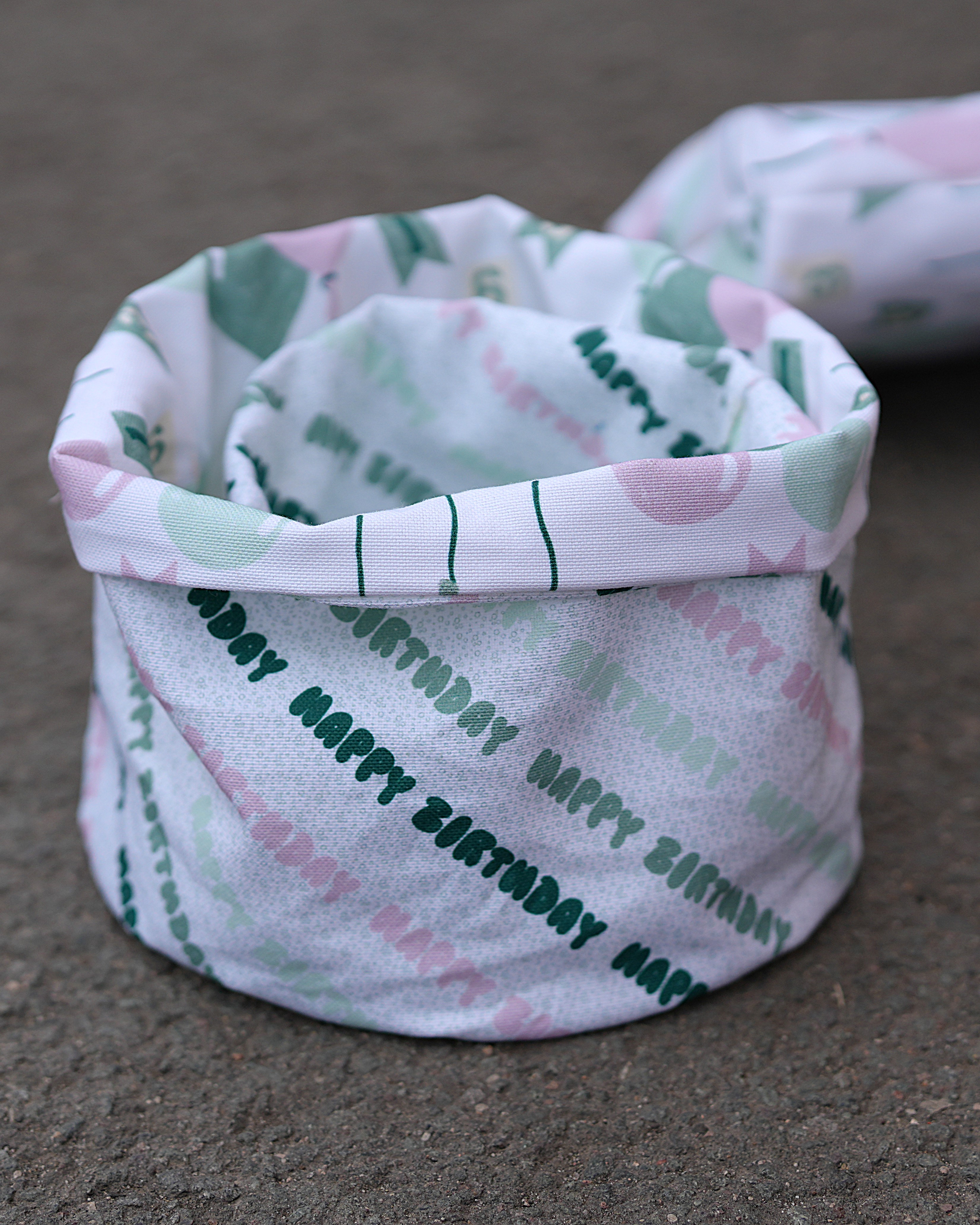 Bio Stoff - Happy Birthday grün