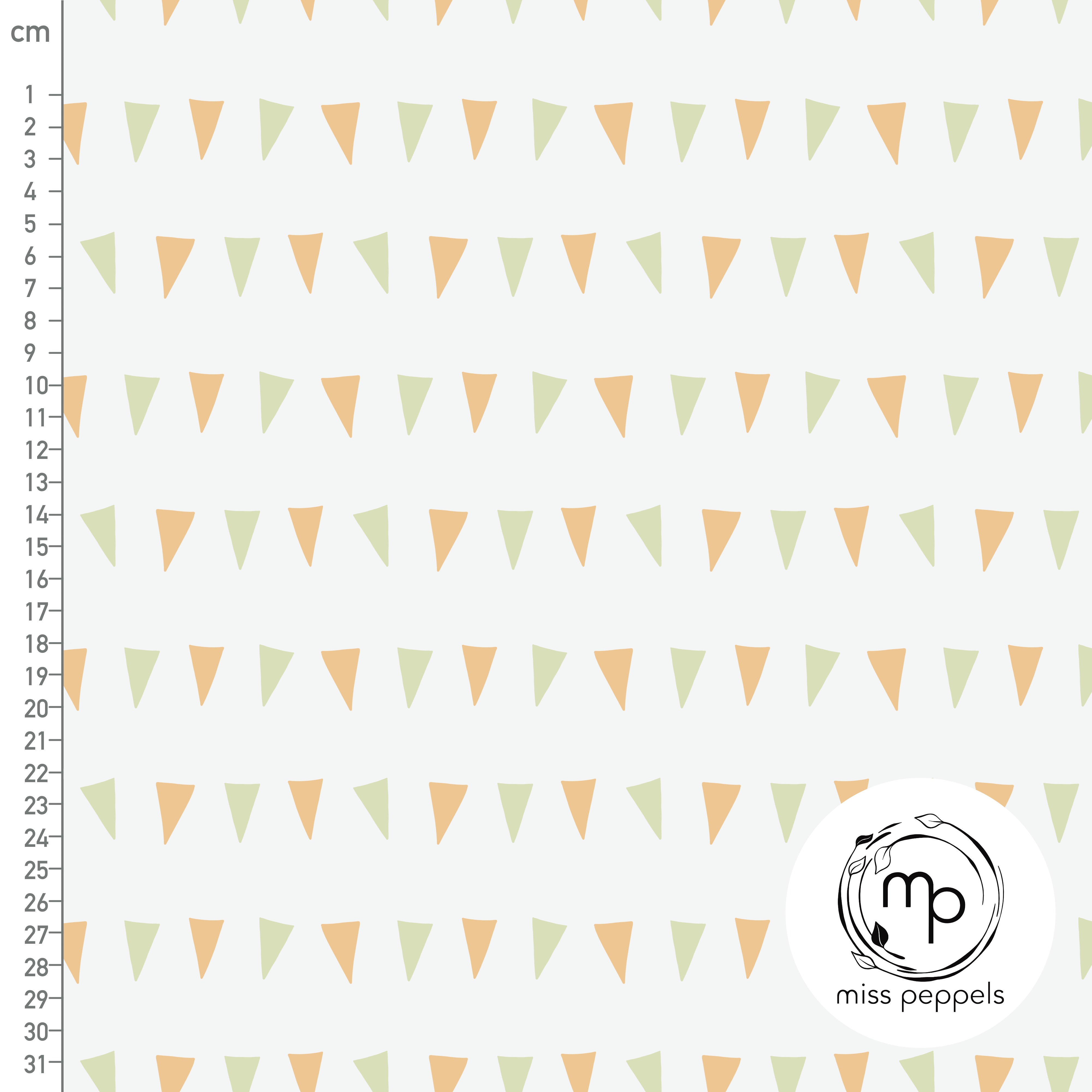 Bio Stoff - Wimpel Pastel von misspeppels in creme