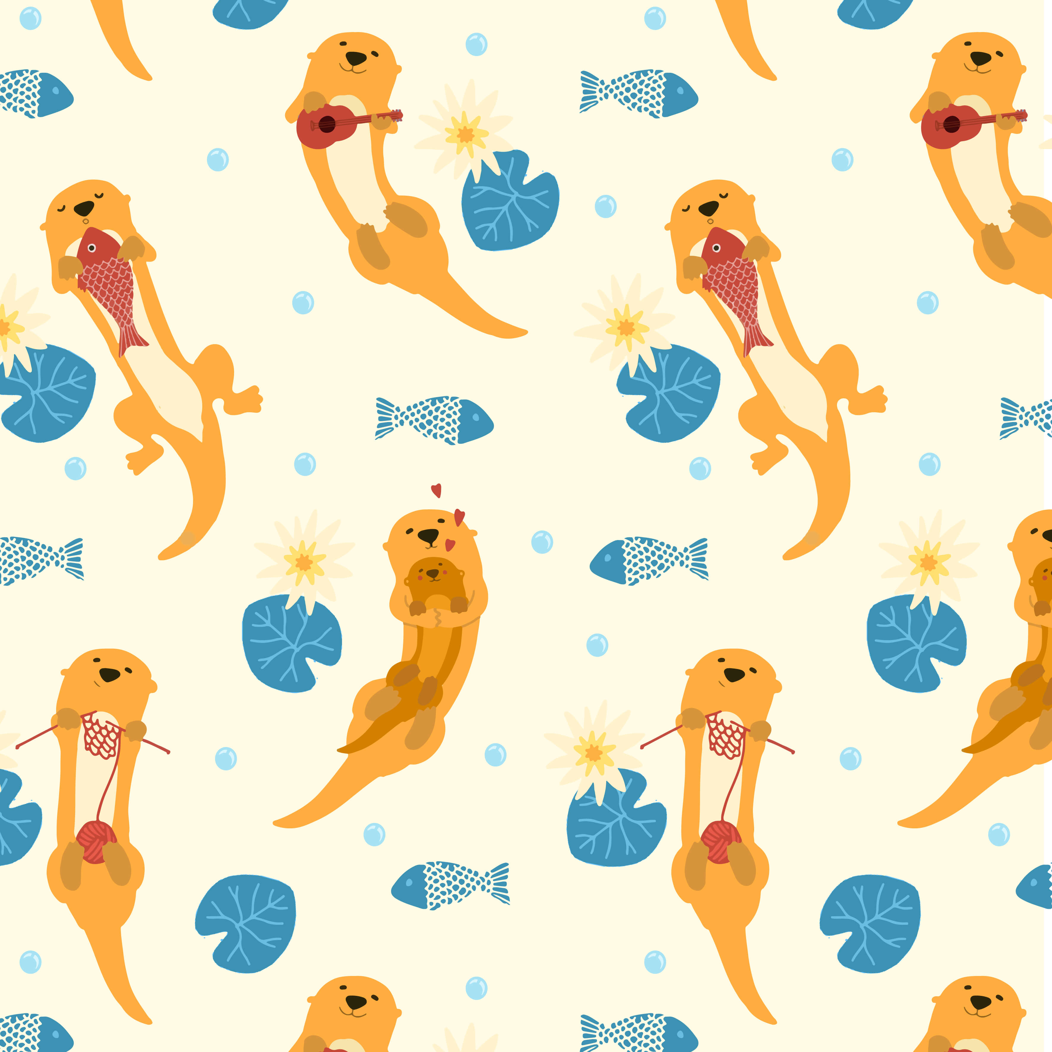 Organic fabric  -  L' Otterleben cream