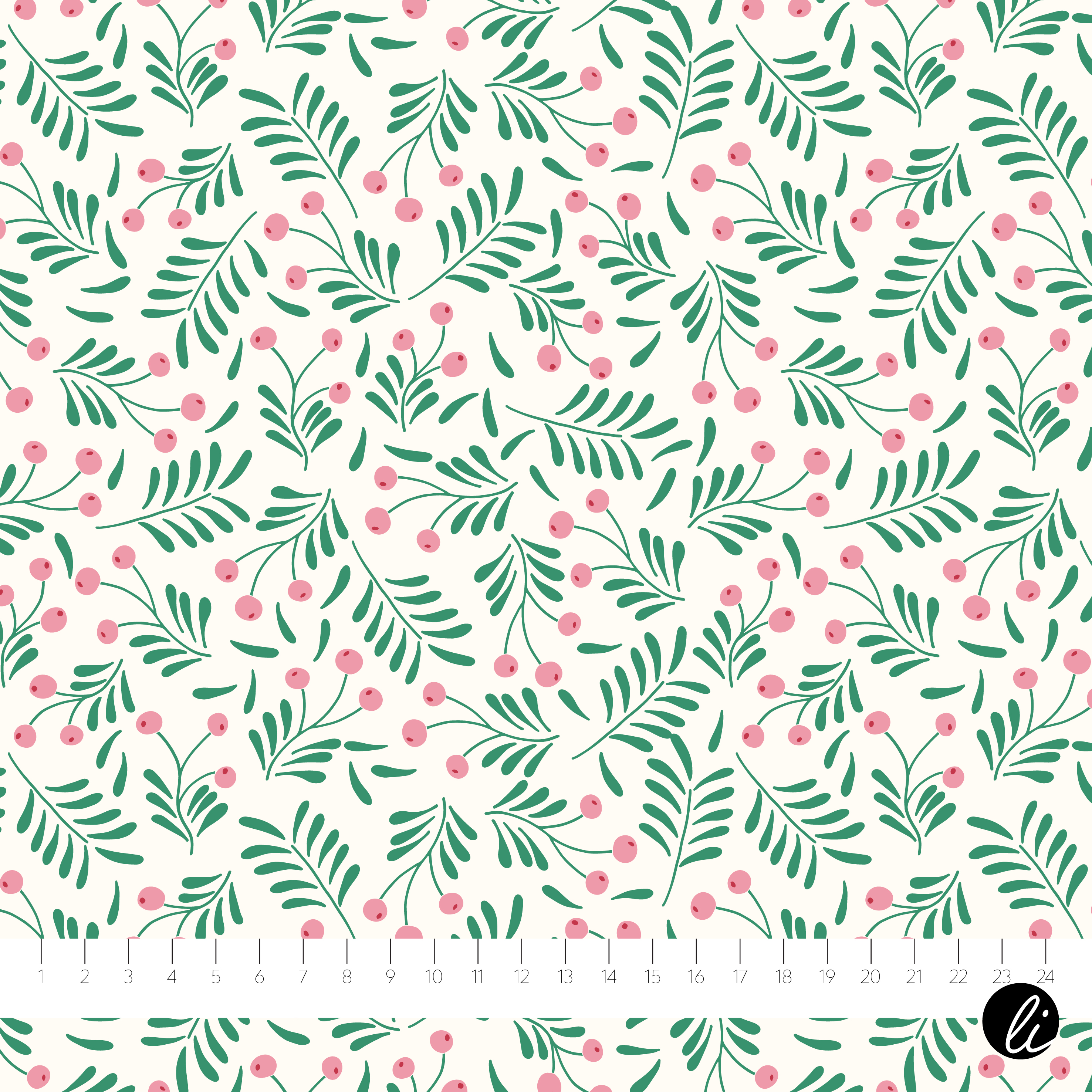 Bio Webware Stoff - Colorful Christmas Beeren grün - AndreaLiesert, Weiß, Weihnachten, Winter, 100% Bio-Baumwolle Bio Webware Stoff - Colorful Christmas Beeren grün - AndreaLiesert, Weiß, Weihnachten, Winter, 100% Bio-Baumwolle