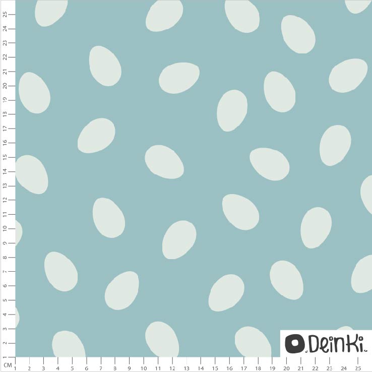 Bio Webware Stoff - Ostereier - Deinki, Ostern, blau, 100% Bio-Baumwolle Bio Webware Stoff - Ostereier - Deinki, Ostern, blau, 100% Bio-Baumwolle