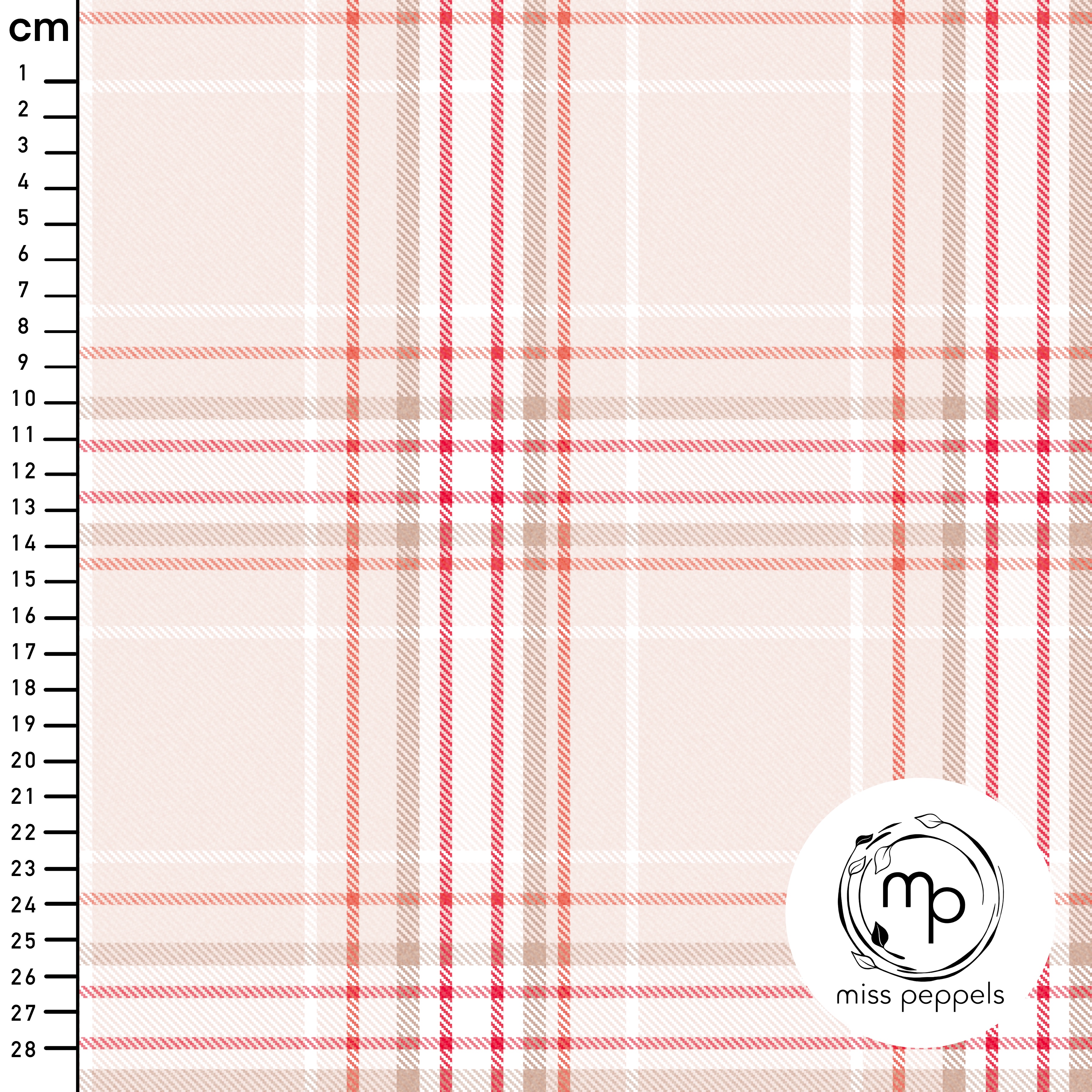 Bio Stoff - Karo Rosa Rot von misspeppels in rosa