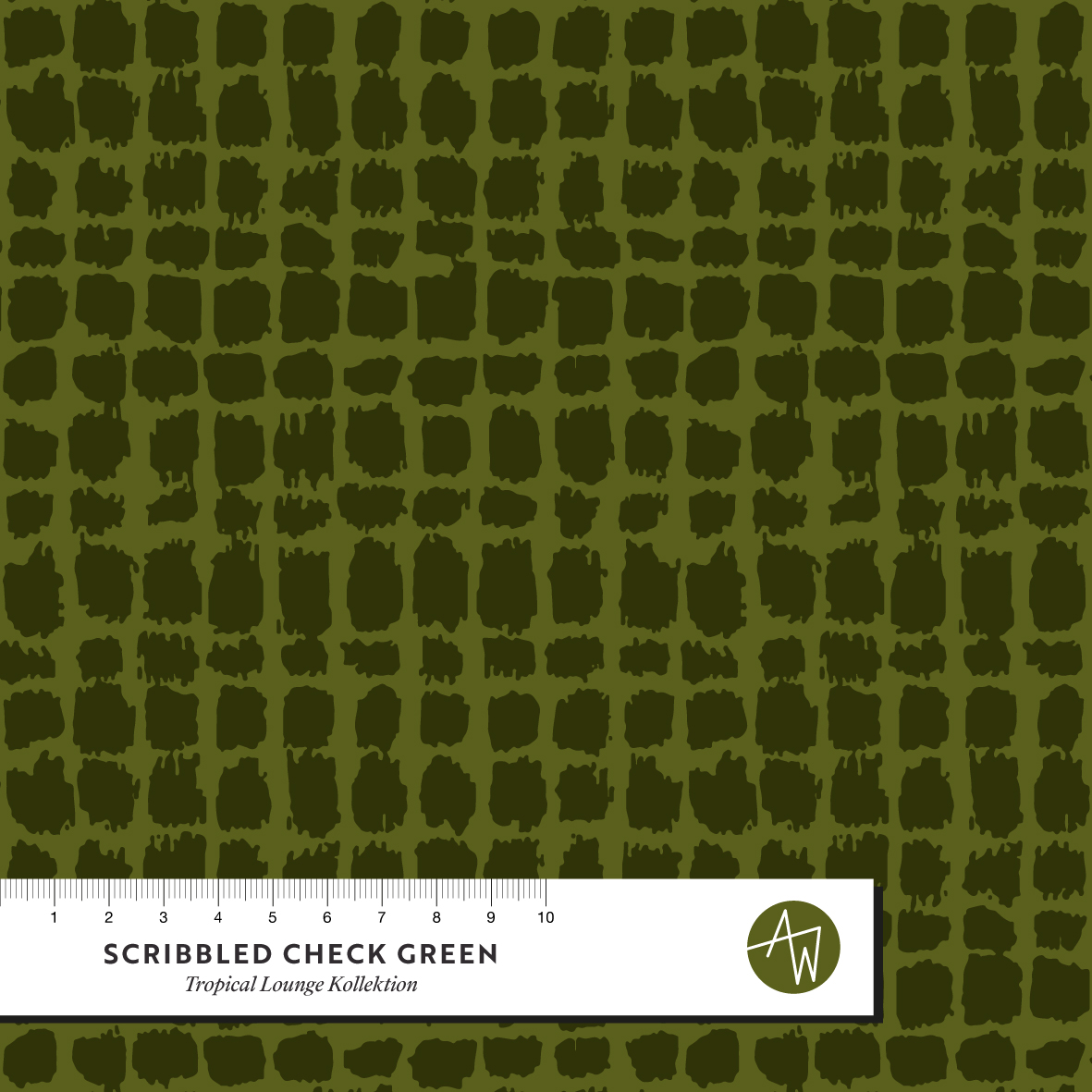 Bio Summersweat Stoff  - Scribbled Check Green - AlexandraWeise, grün, kariert Breite 150 cm
