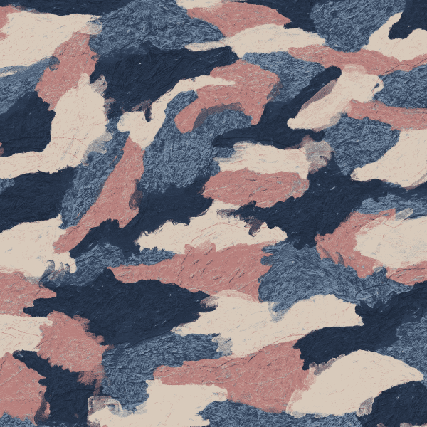 Bio Stoff  - Painted Camouflage blau