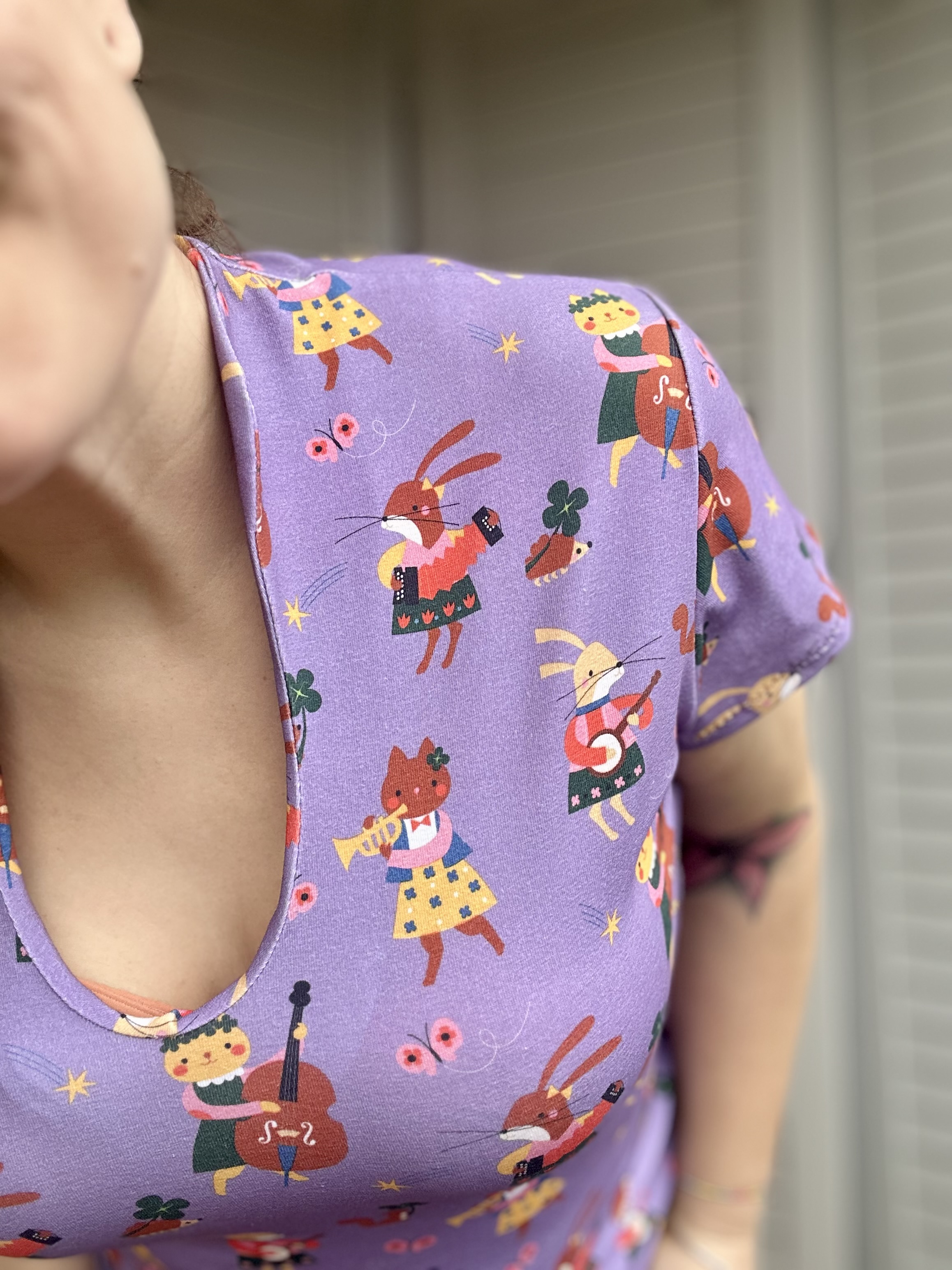 Bio Stoff  - Bunny Paradise lila