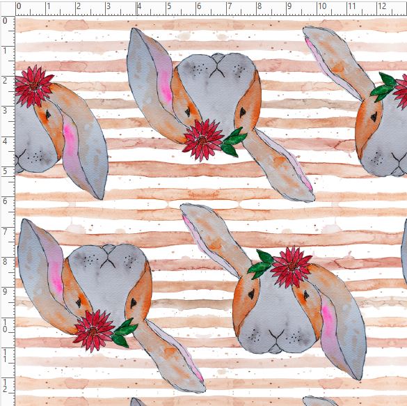 Bio Webware Stoff  -  Fluffy  - SimoneKelly, Tiere, Ostern, bunt, 100% Bio-Baumwolle
