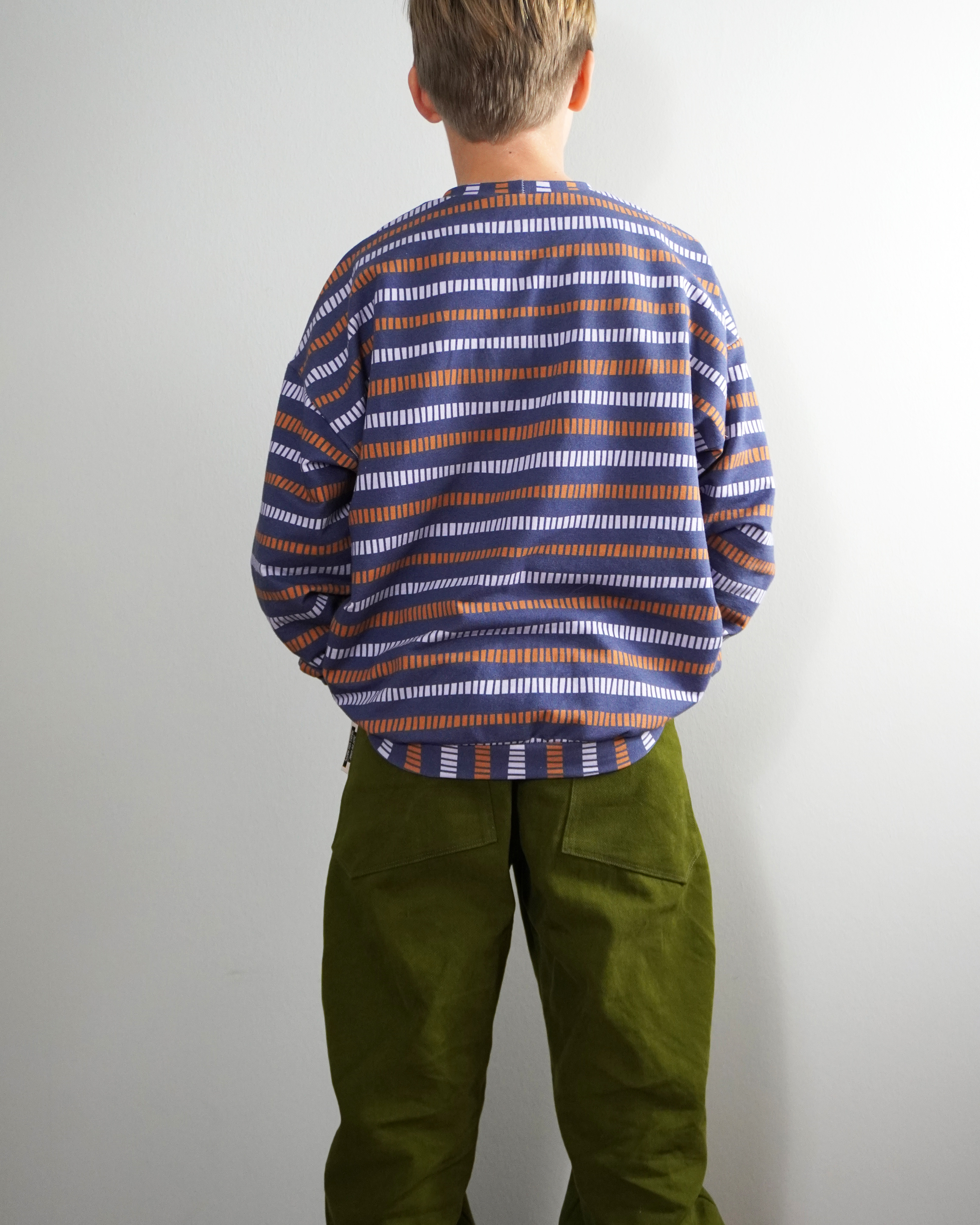 Organic Fabric - Striped Stripes cream