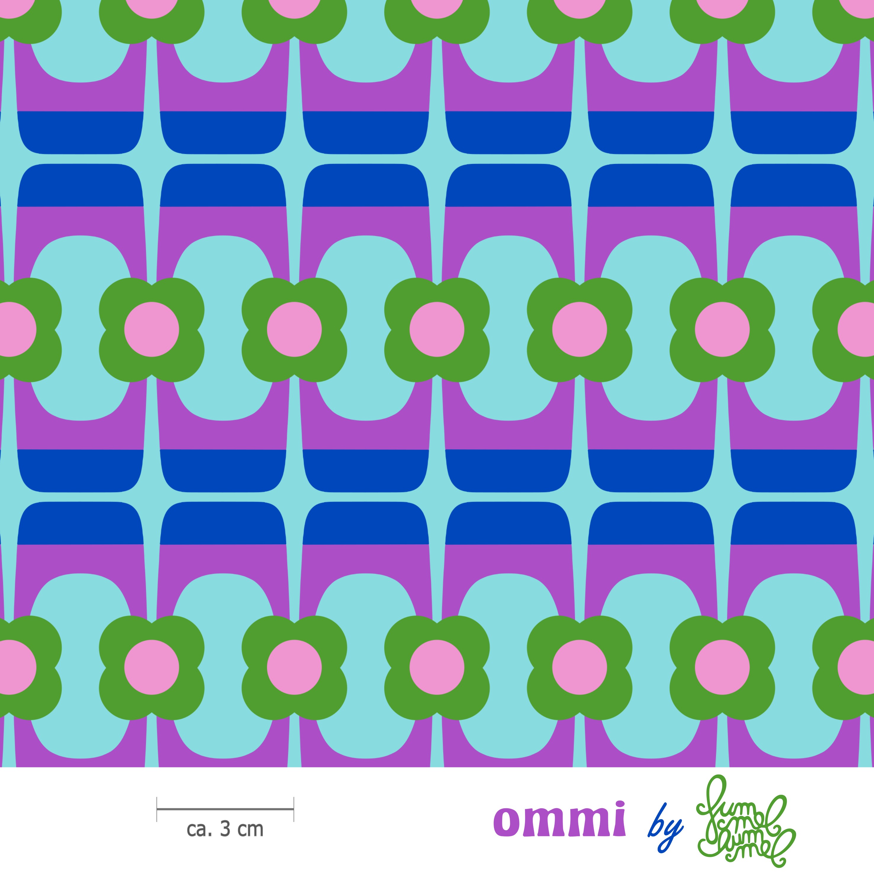 Bio Stoff - Ommi Mint von Fummelhummel in türkis