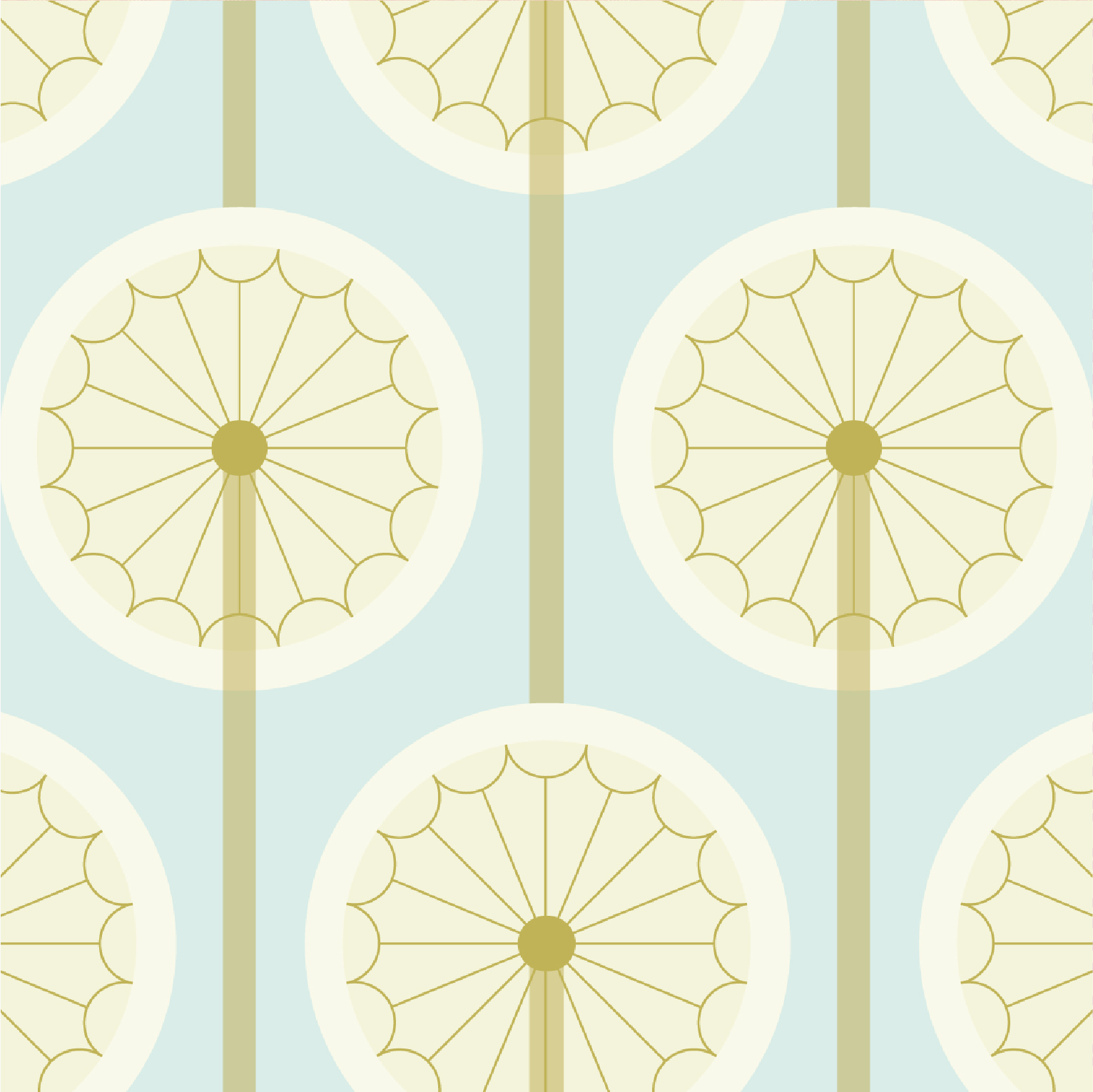 Organic fabric  -  Pusteblume blue