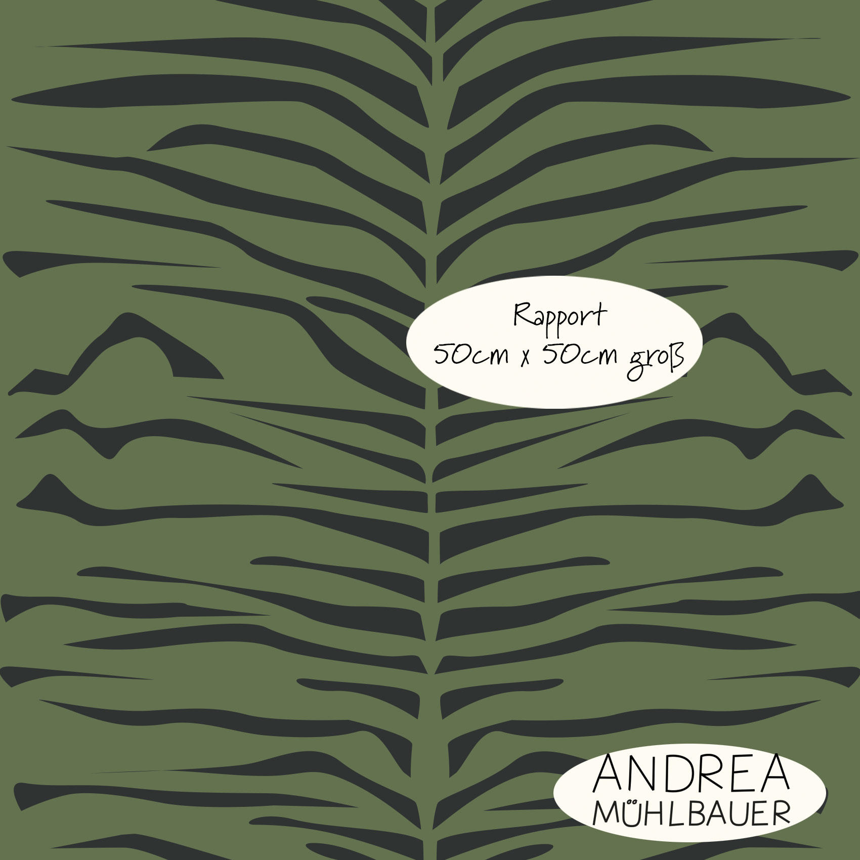 Bio Stoff - Tigerprint Olive von Andrea Muehlbauer in grün Bio Stoff - Tigerprint Olive von Andrea Muehlbauer in grün