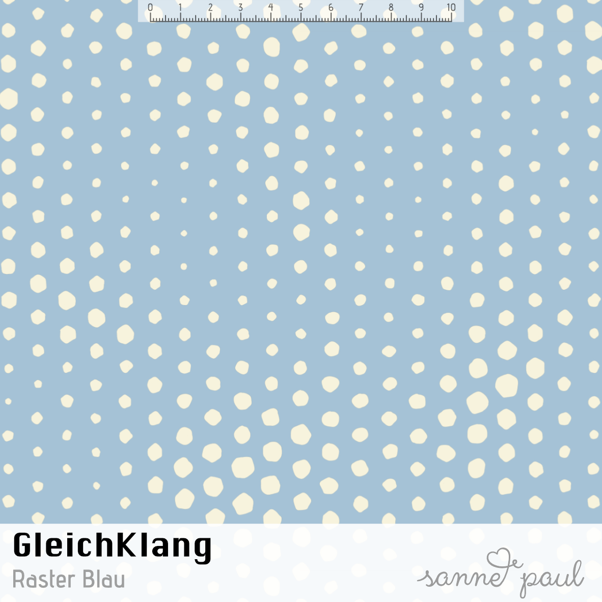 Bio Stoff  - Gleichklang Raster blau