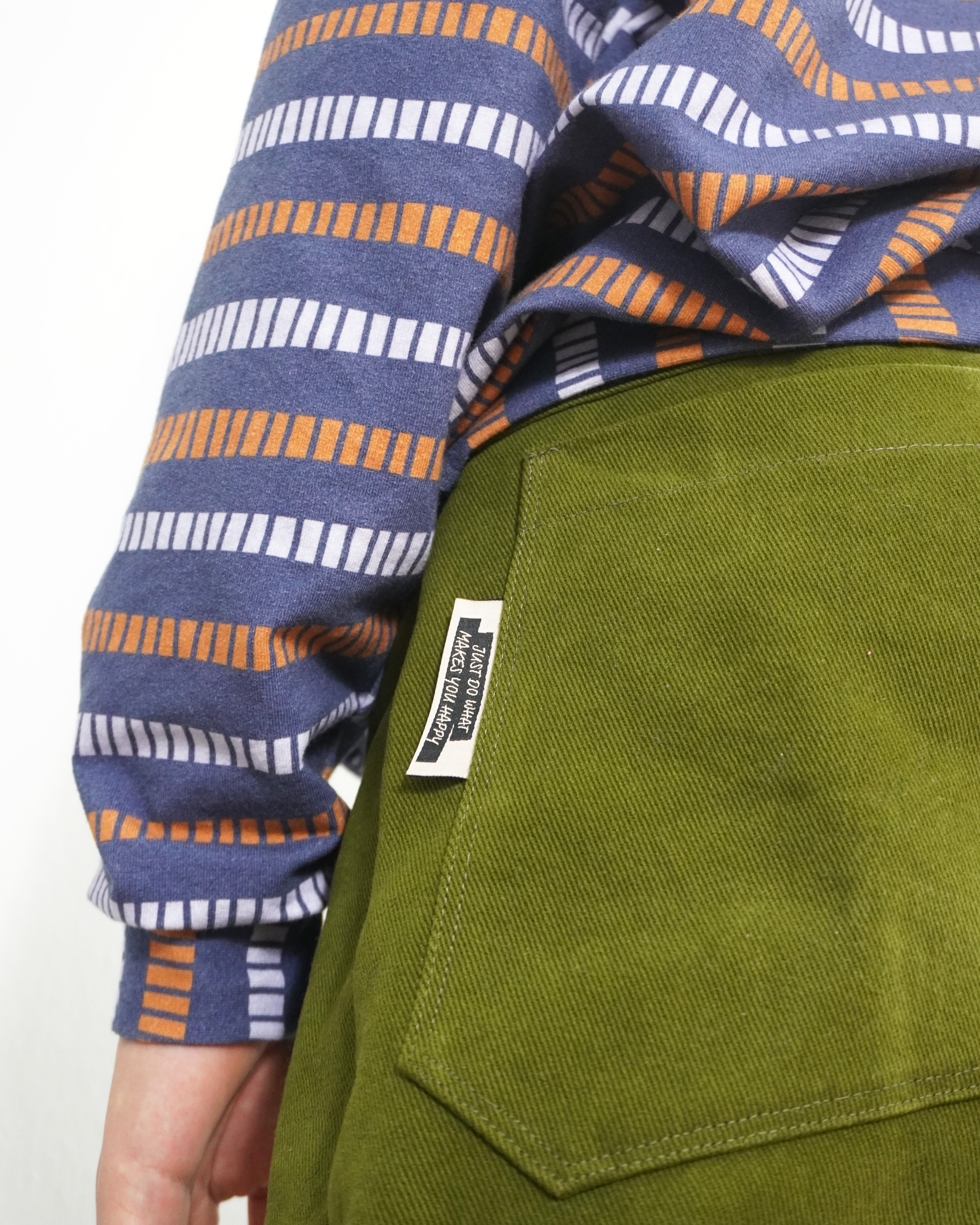 Organic Fabric - Striped Stripes cream