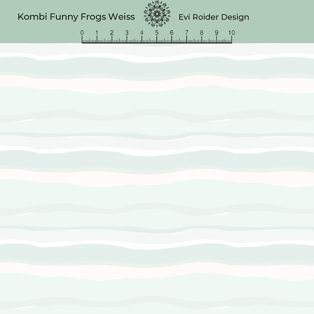 Bio Stoff  -  Kombi Funny Frogs Offwhite  - EviRoiderDesign, weiß, Sommer, grün, Punkte