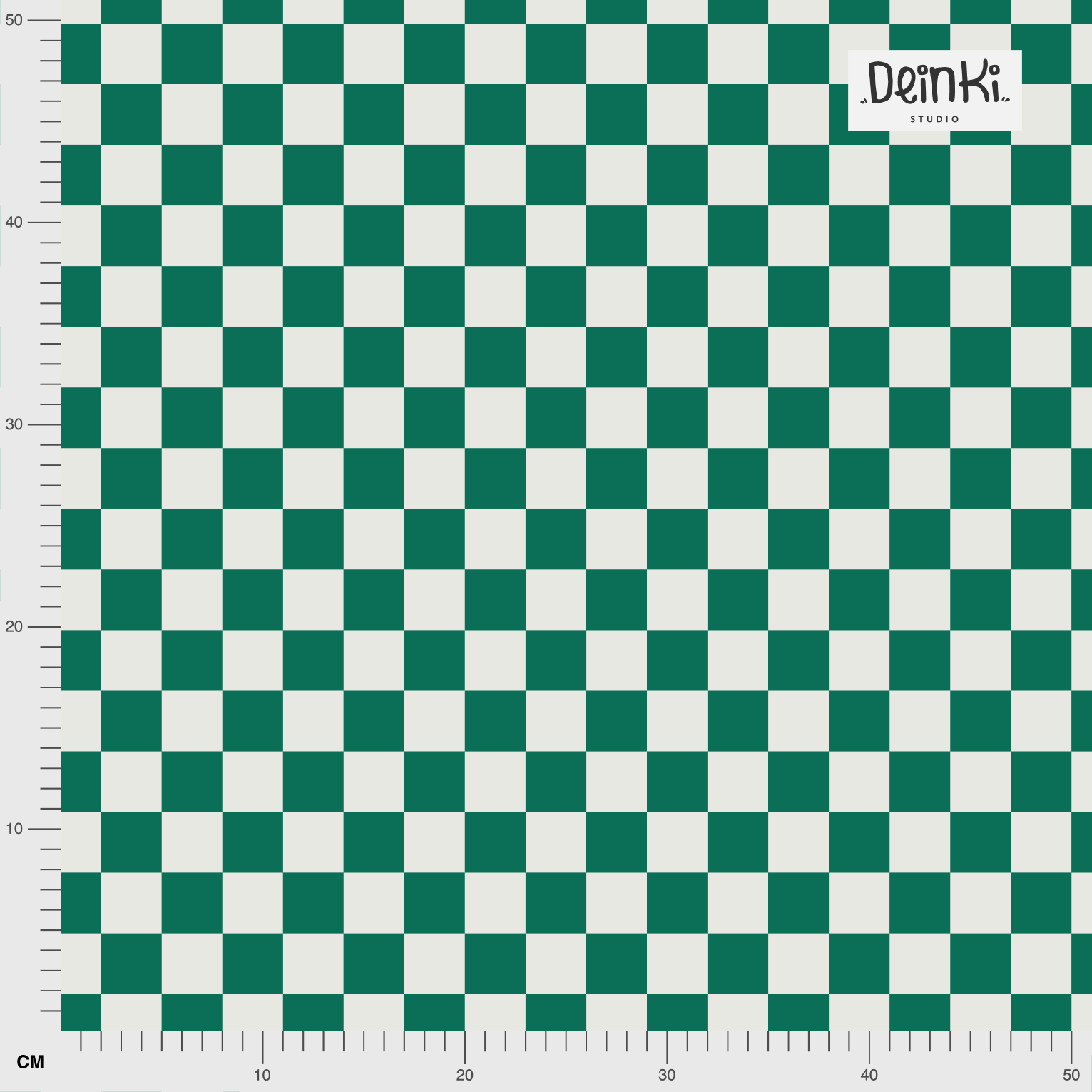 Bio Stoff  -  Schachbrettkaro weiß, grün