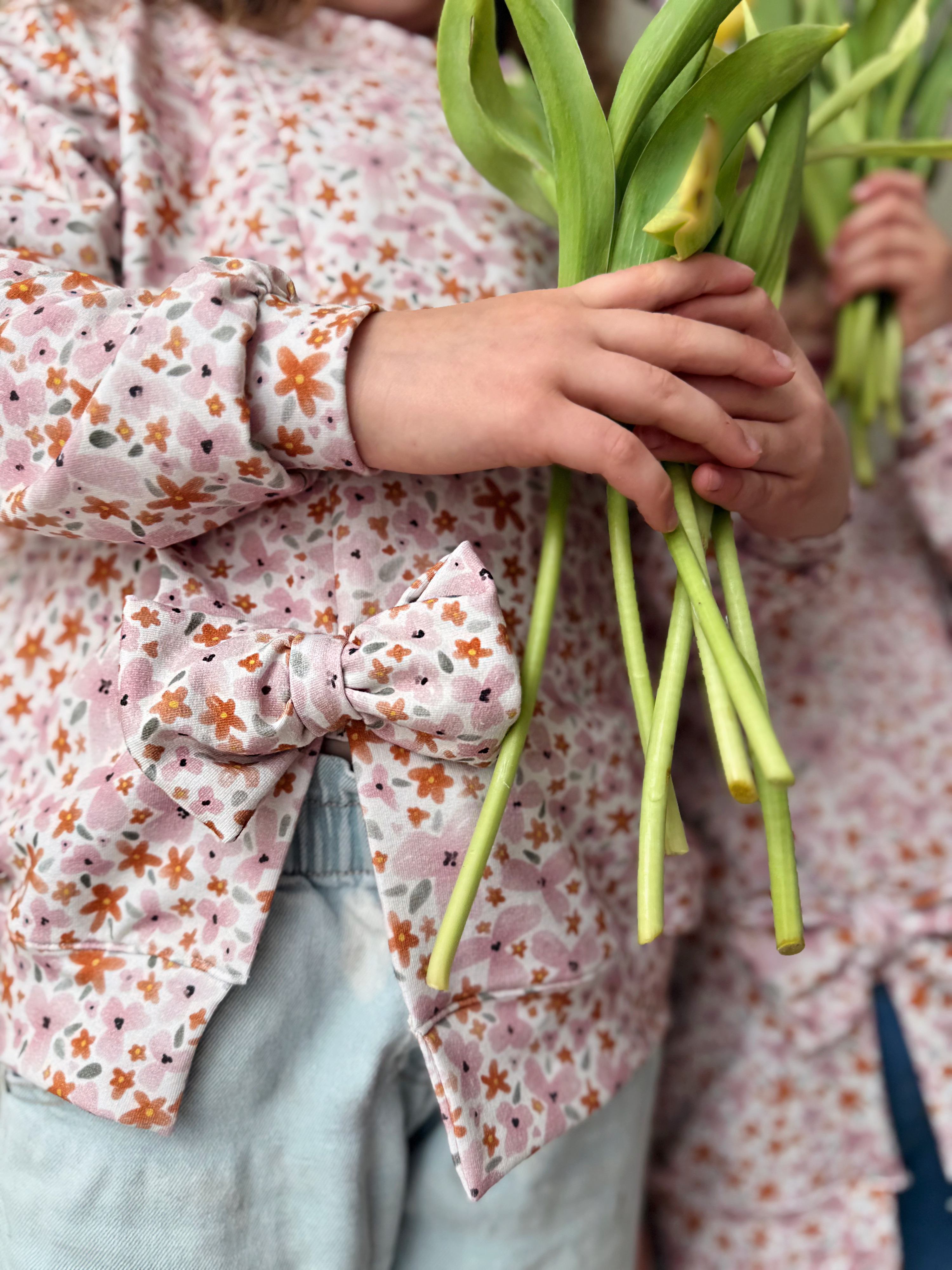 Organic fabric - Aquarell Millefleur light blue