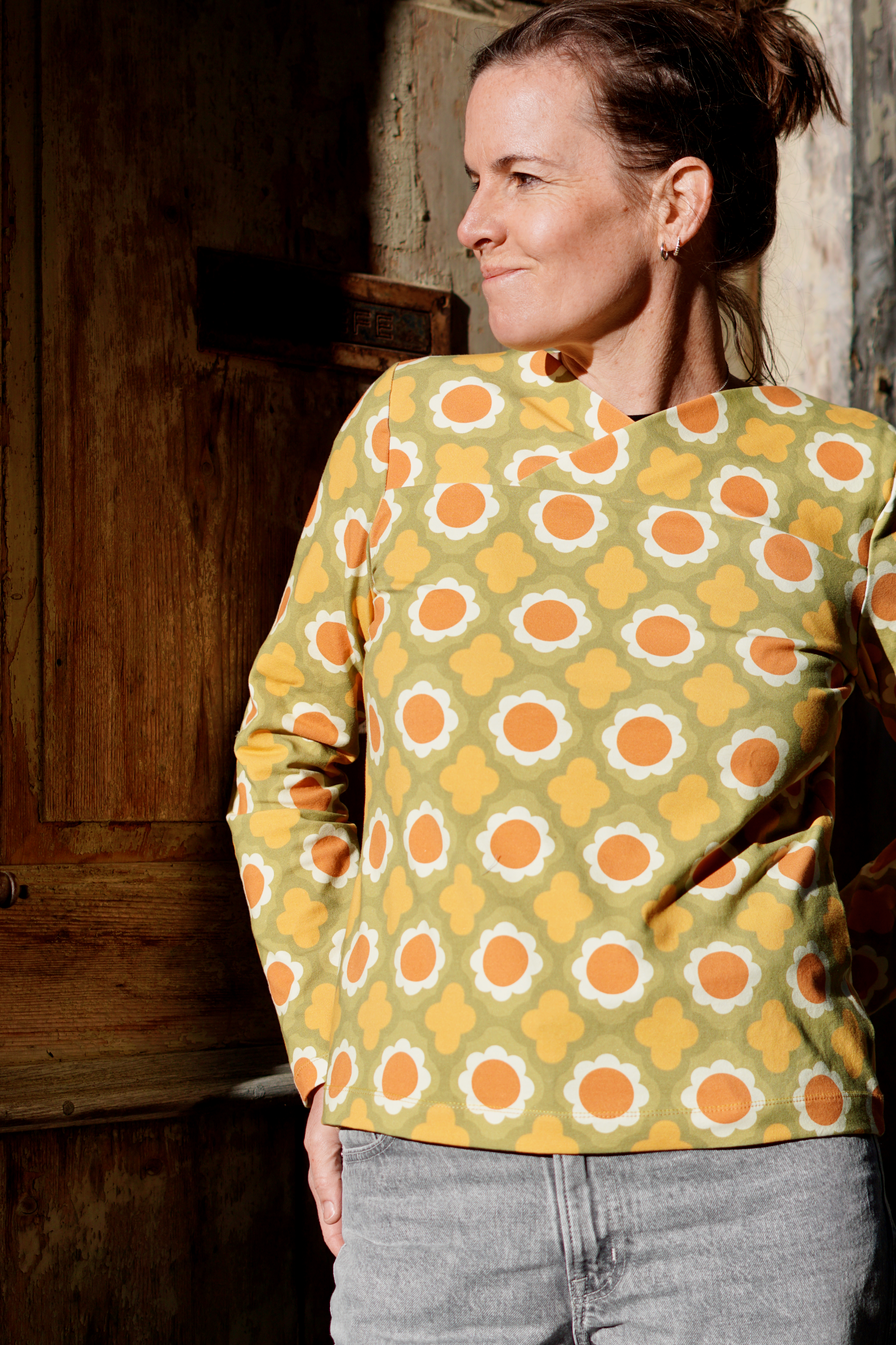 Organic fabric  - Alma olive