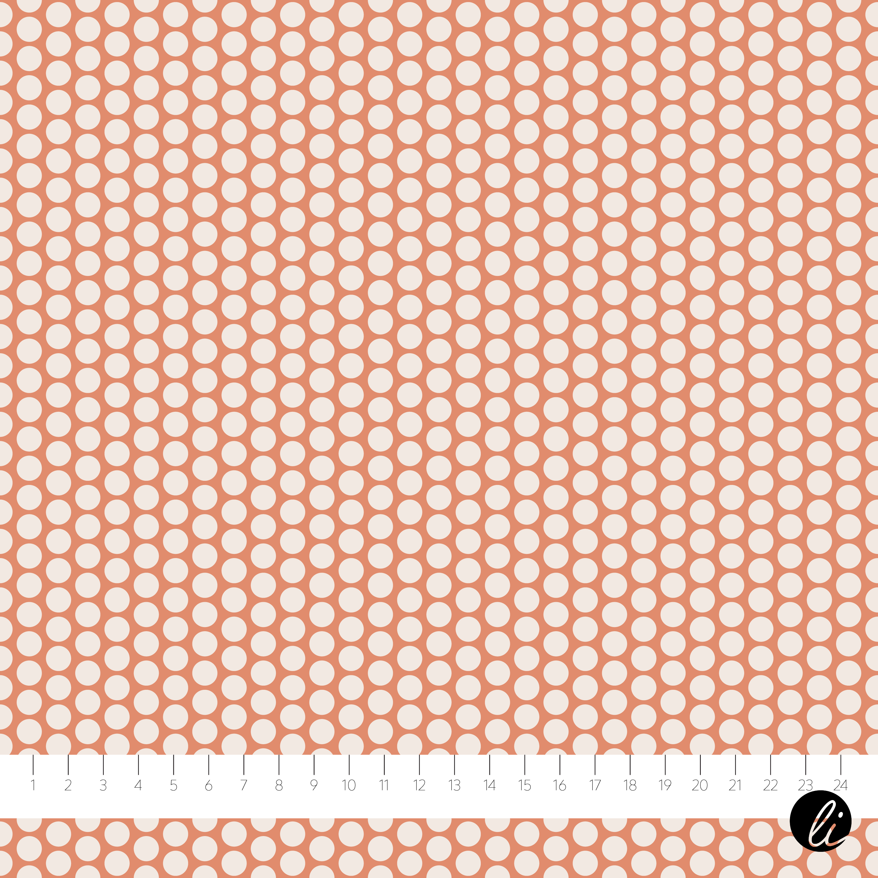 Organic Fabric - Mini Dots Orange by Andrea Liesert in orange