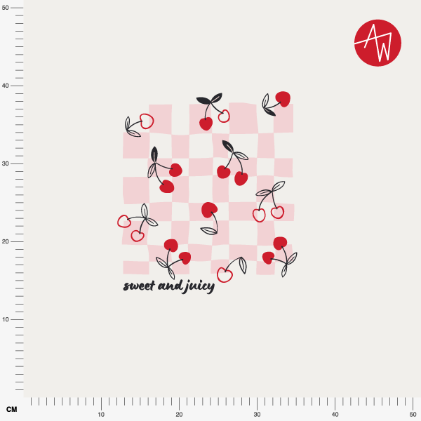 Organic fabric - Cherry Bloom Sommerkirschen 1m Panel
