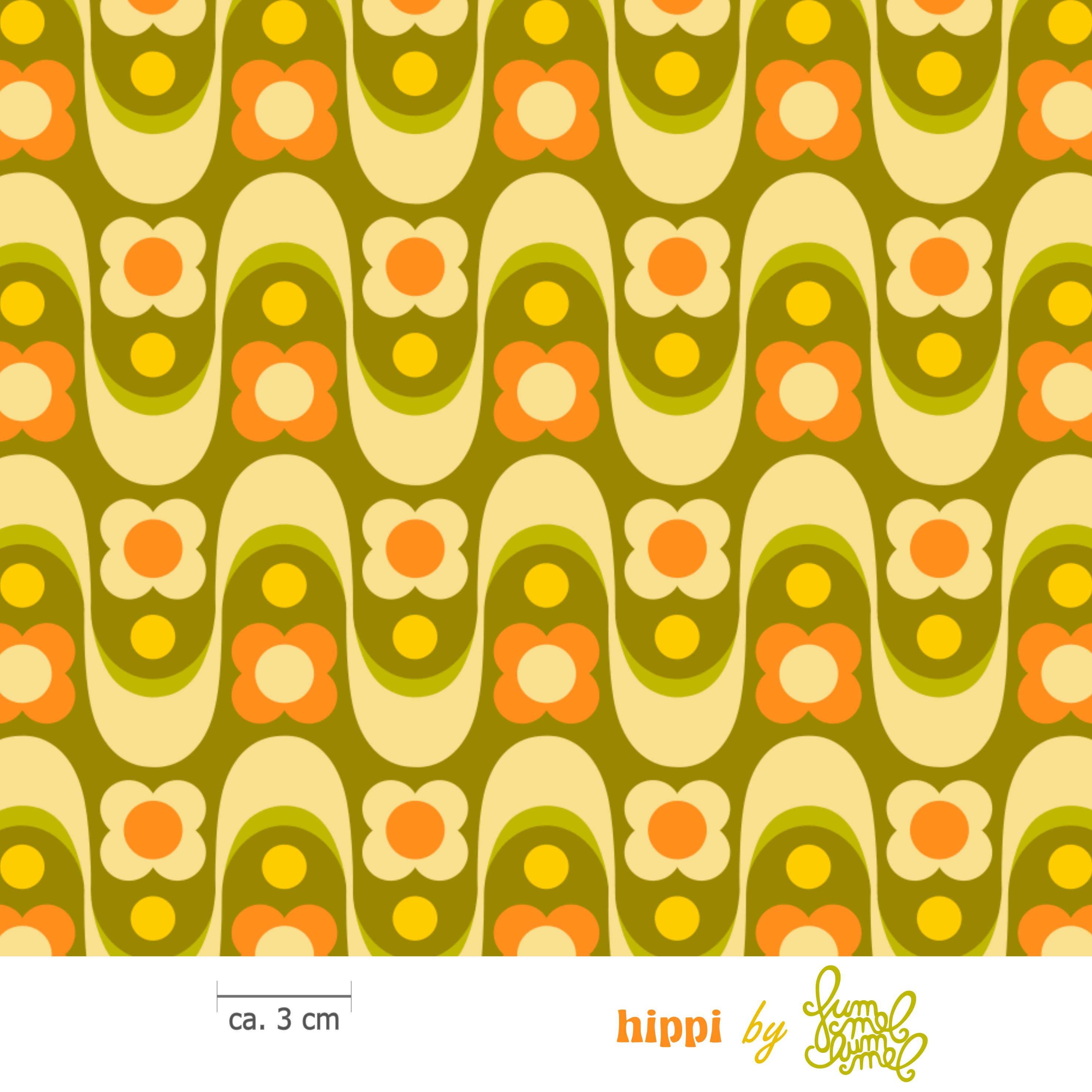 Bio Stoff  -  Hippi  - Fummelhummel, grün