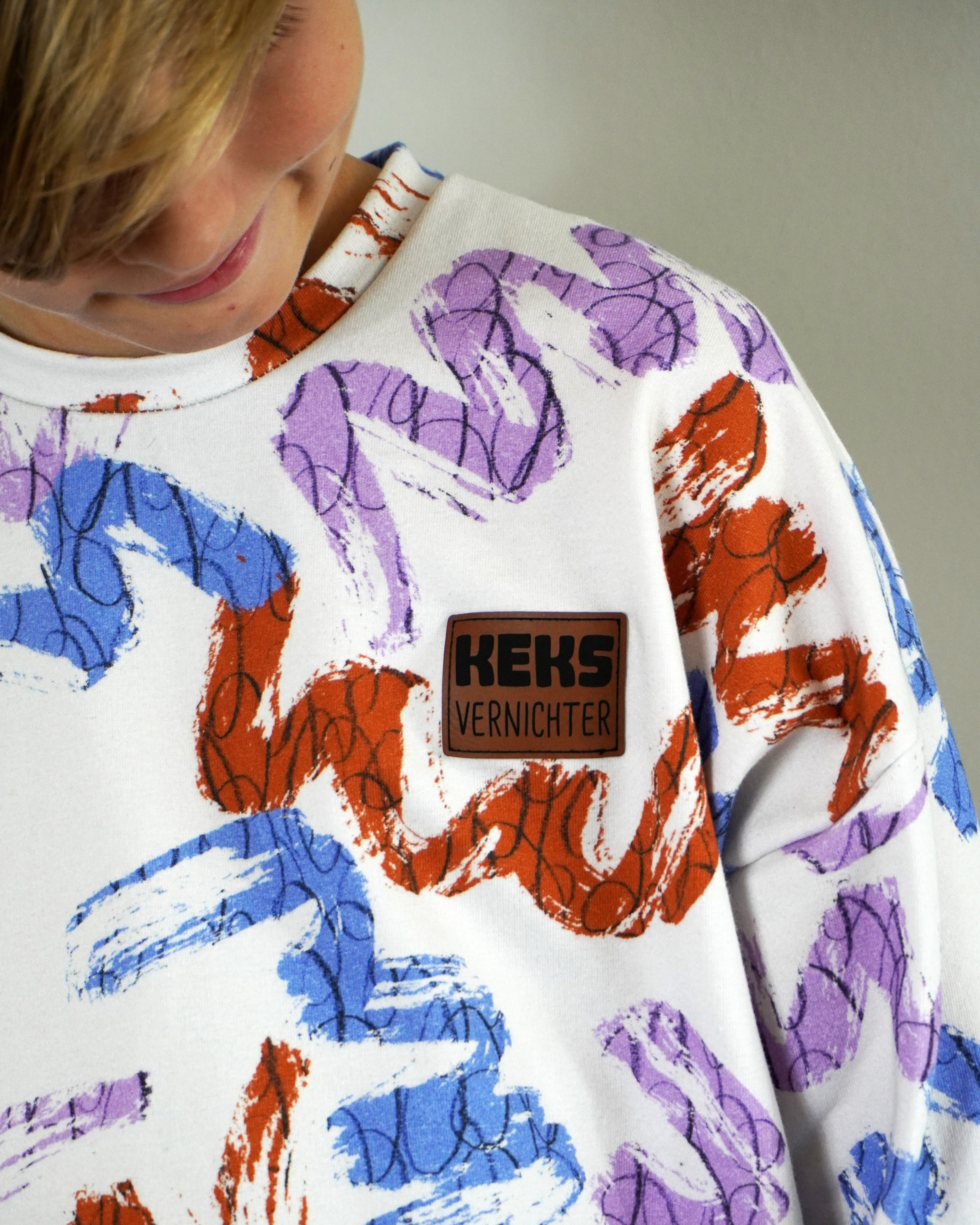 Organic Fabric - Minimal Brush Blue 