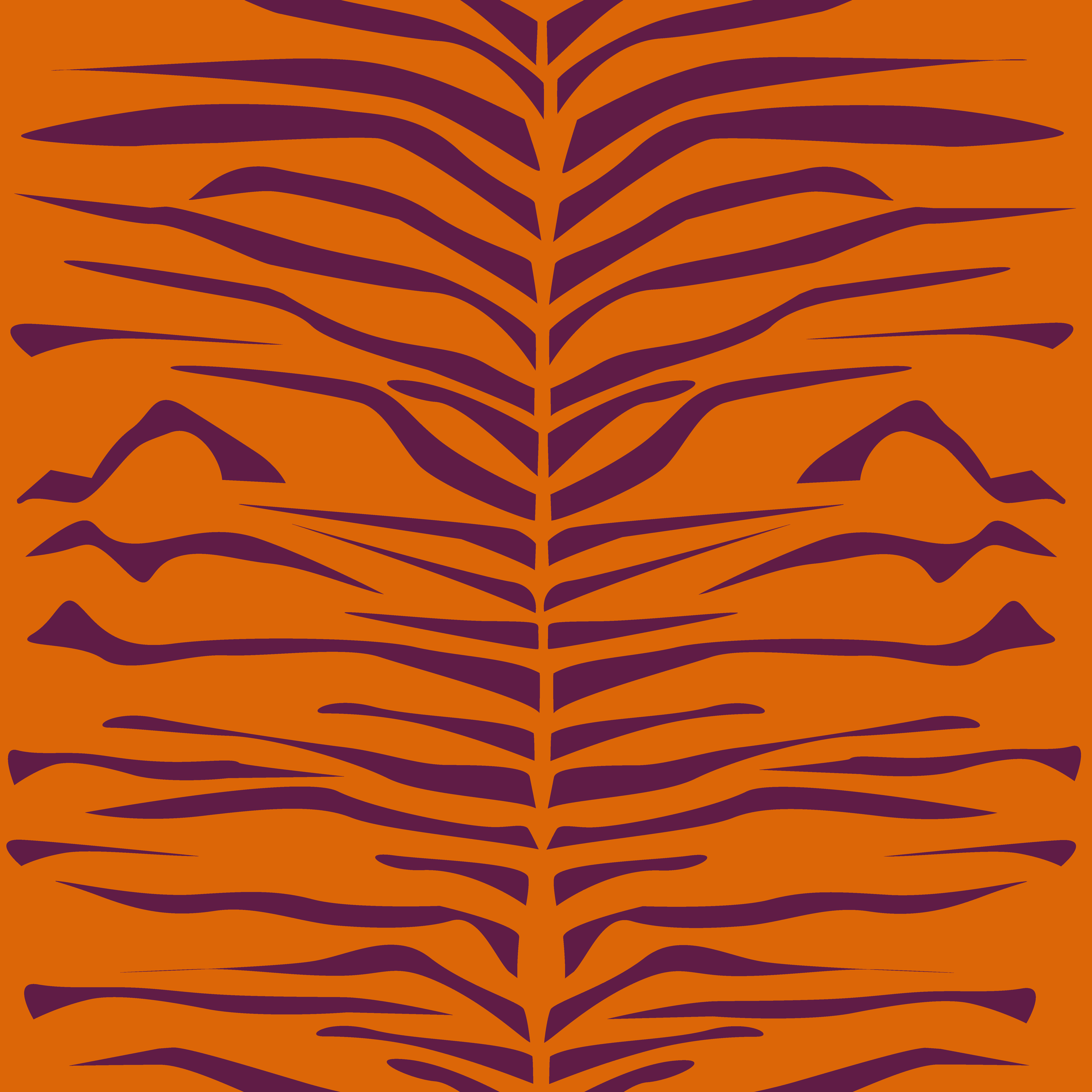 Bio Stoff - Tigerprint Orange von Andrea Muehlbauer in orange