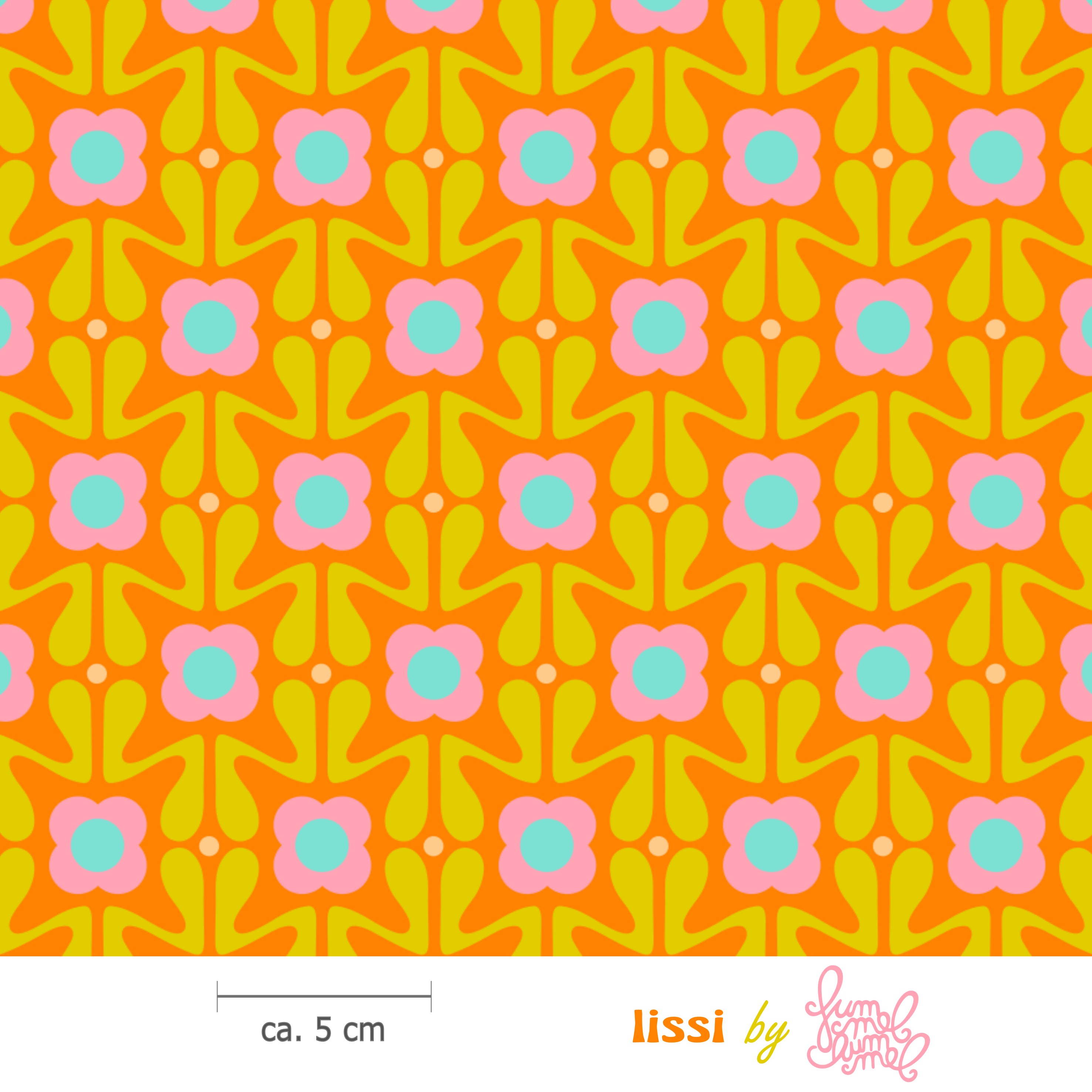 Bio Stoff  -  Lissi  - Fummelhummel, Sommer, gelb, Floral & Blumen