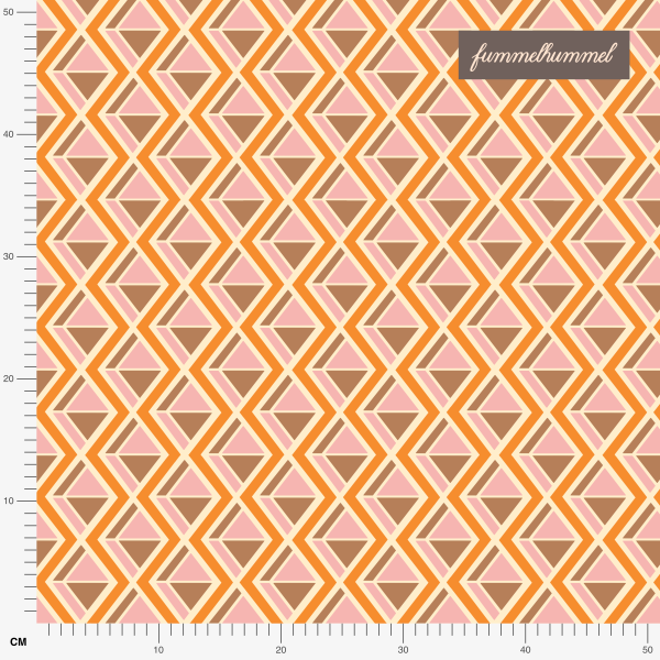 Organic fabric - Geo rosa