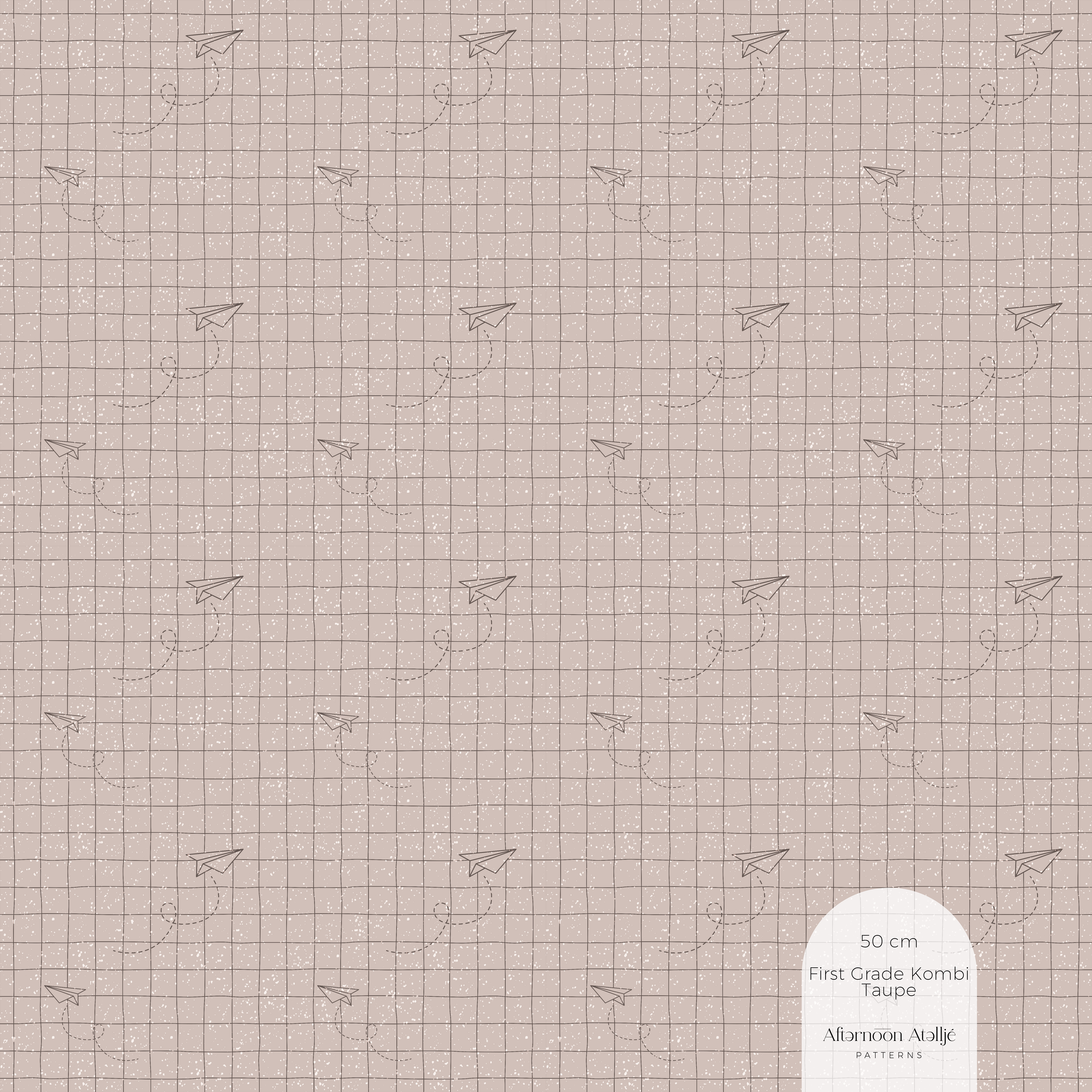 Organic Fabric - First Grade Kombi Taupe by Afternoon Atellje in purple