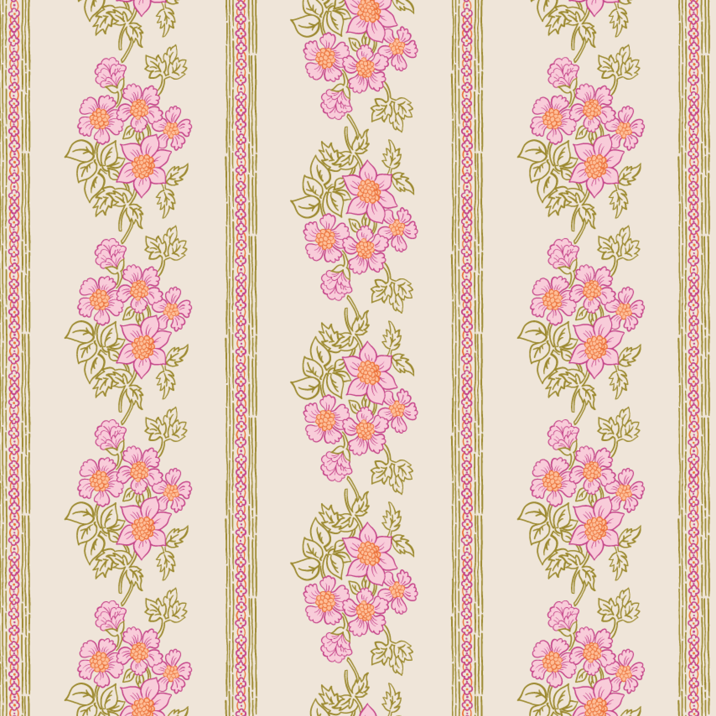 Bio Stoff  - Frühlingsfolklore Streifen