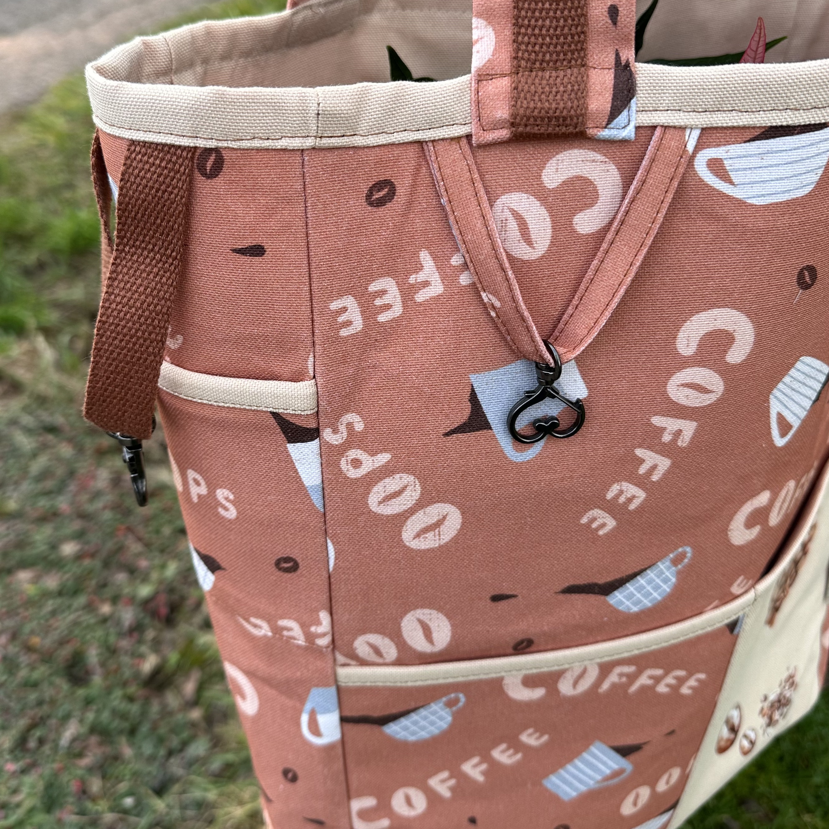 Organic Fabric - Oops Coffee Orange 