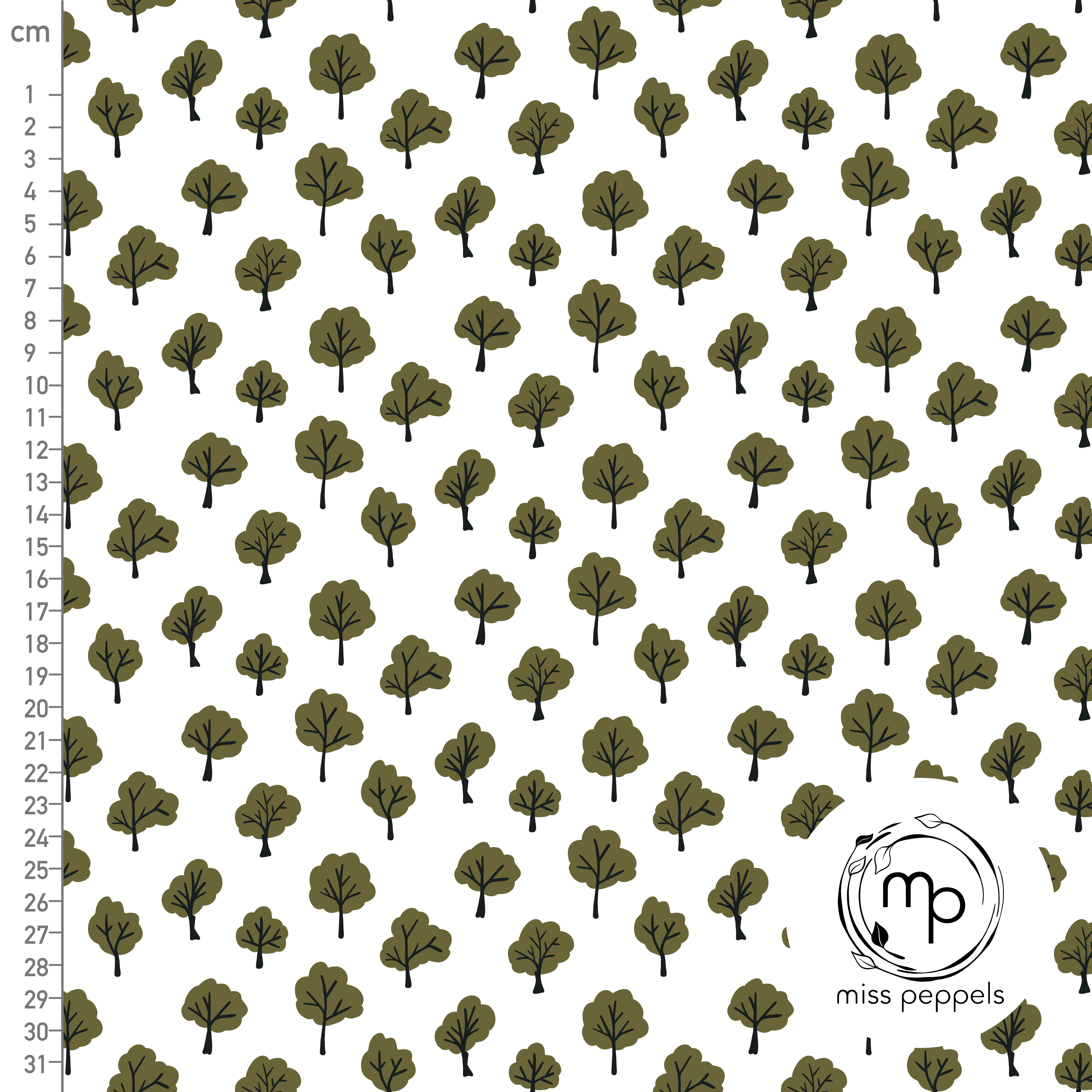 Organic Fabric - Forest by misspeppels in green