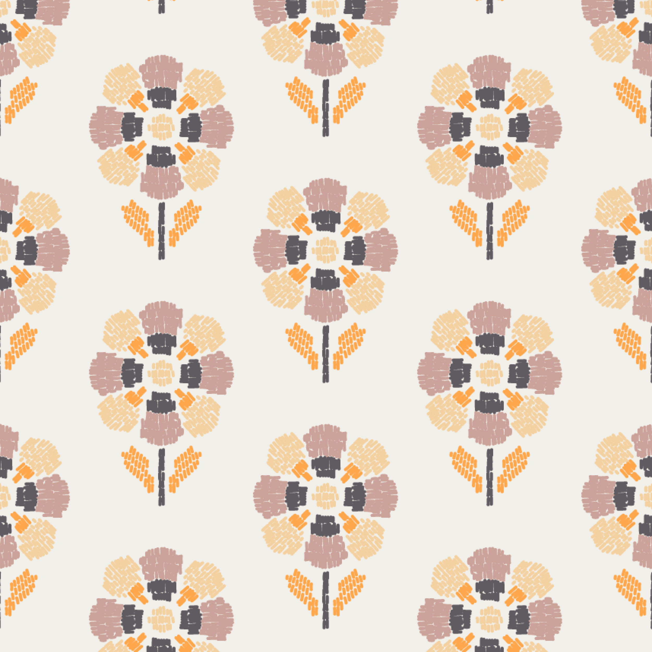 Organic Fabric  - Grüße aus dem Folkloregarten yellow