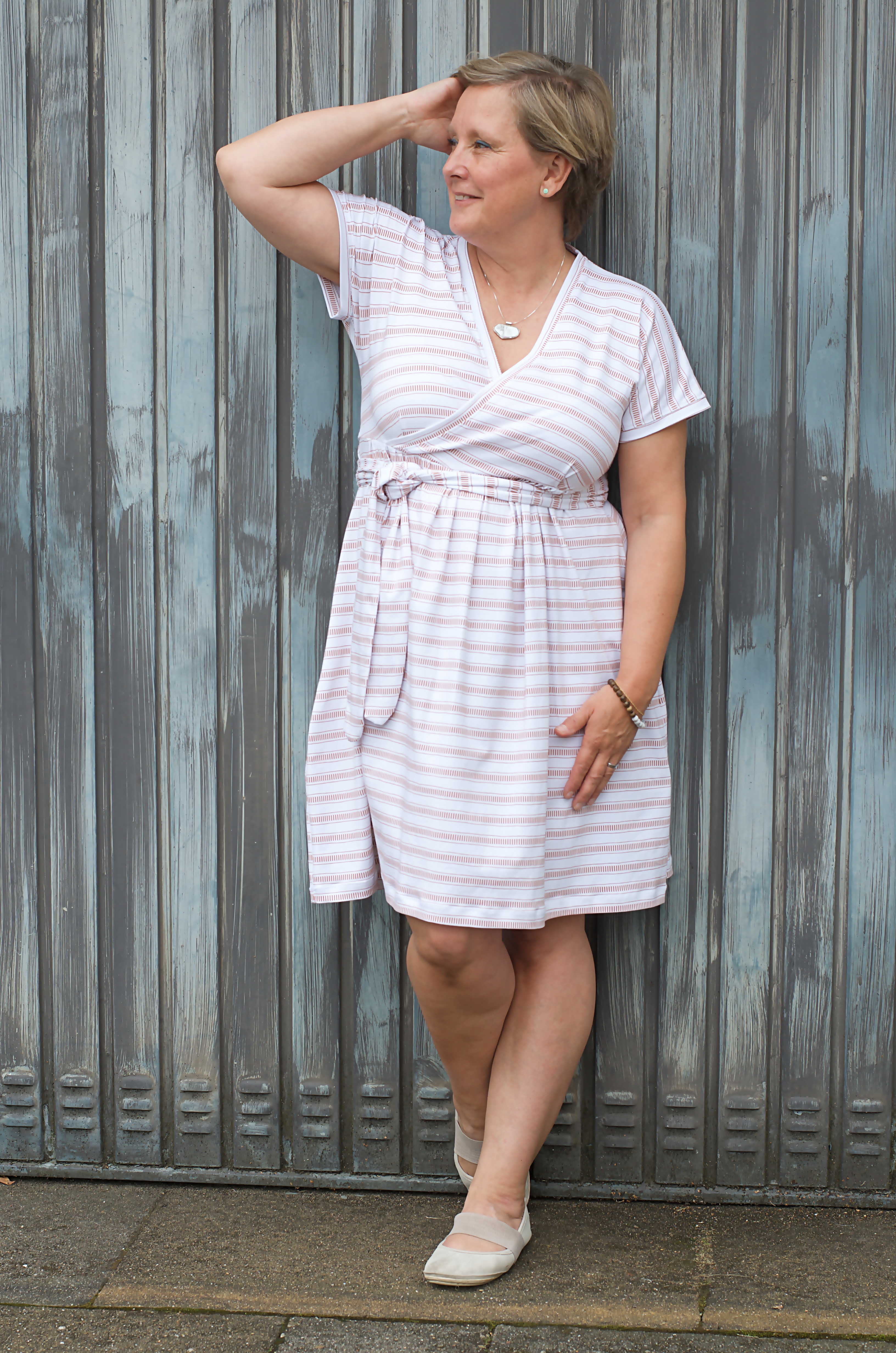 Bio Webware Stoff  -  Streifen Herbstgrün - KathrinWoo, Streifen, grün, Halloween, 100% Bio-Baumwolle