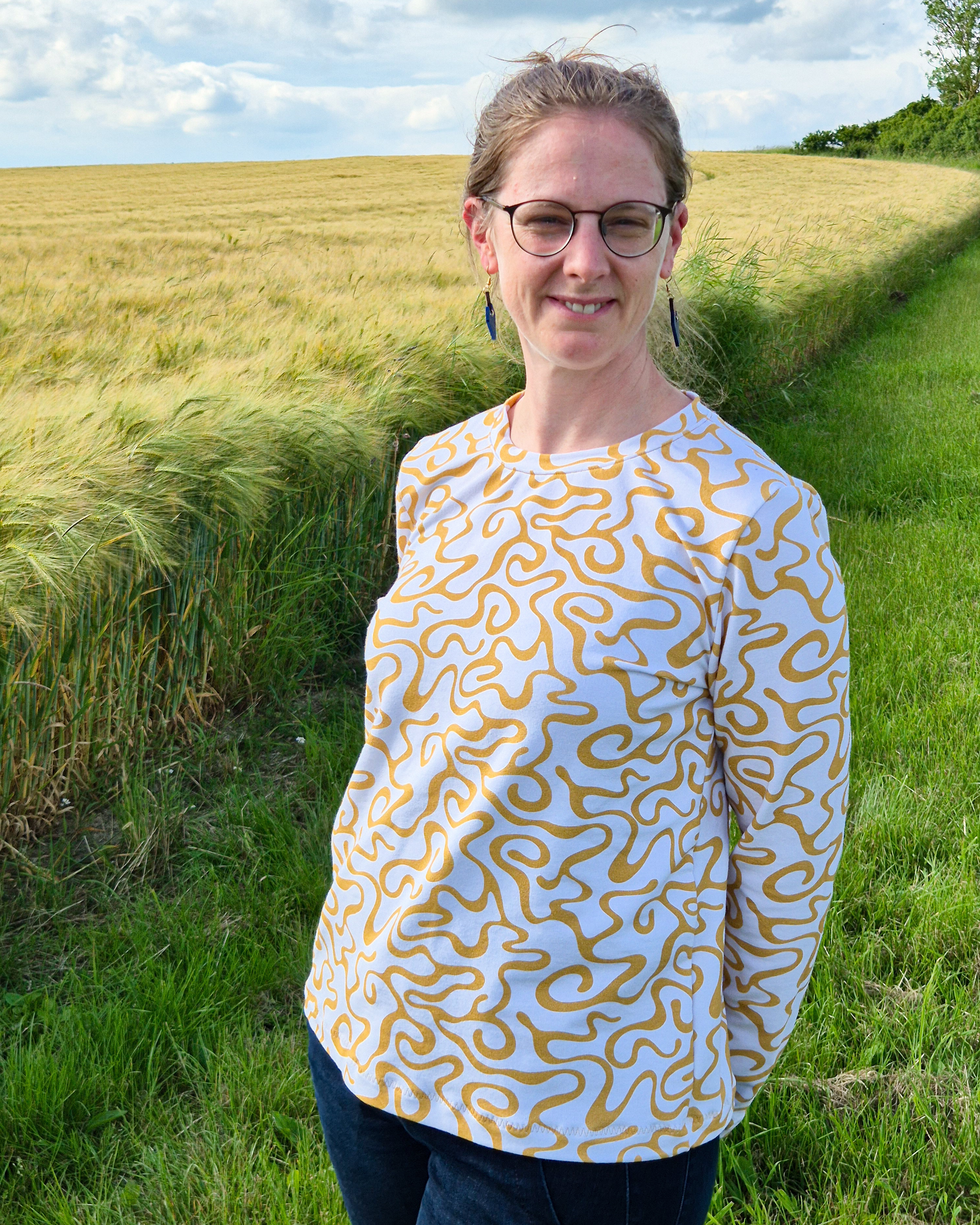 Organic fabric  - Küstenatelier Pollenflug yellow