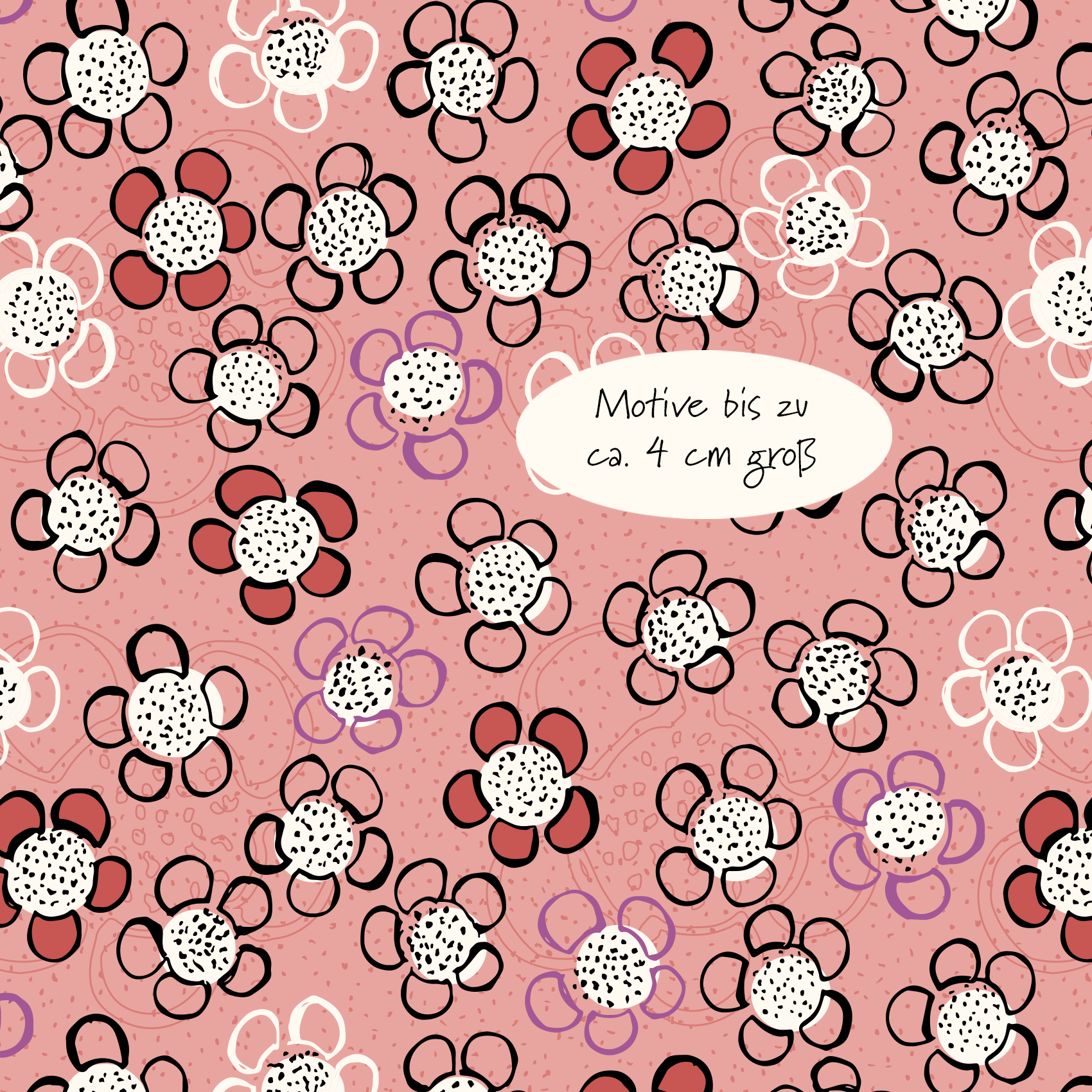 Bio Stoff  -  Tausend Blümchen pink