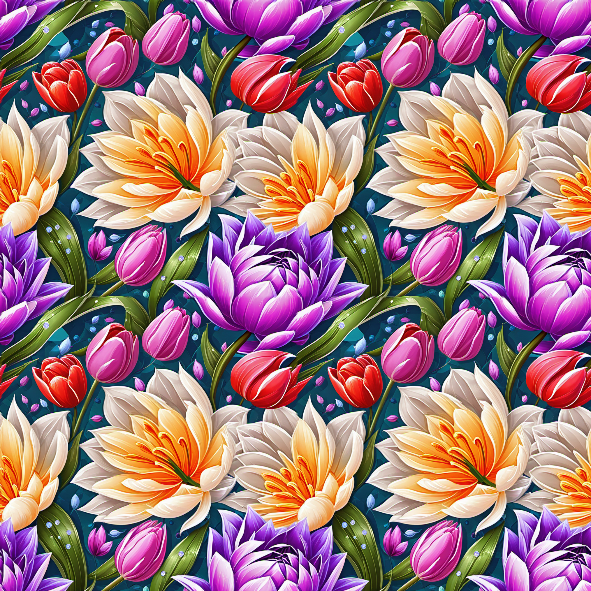 Bio Webware Stoff  -  Blütentraum  - LilleSelection, lila, Frühling, bunt, Floral & Blumen, 100% Bio-Baumwolle