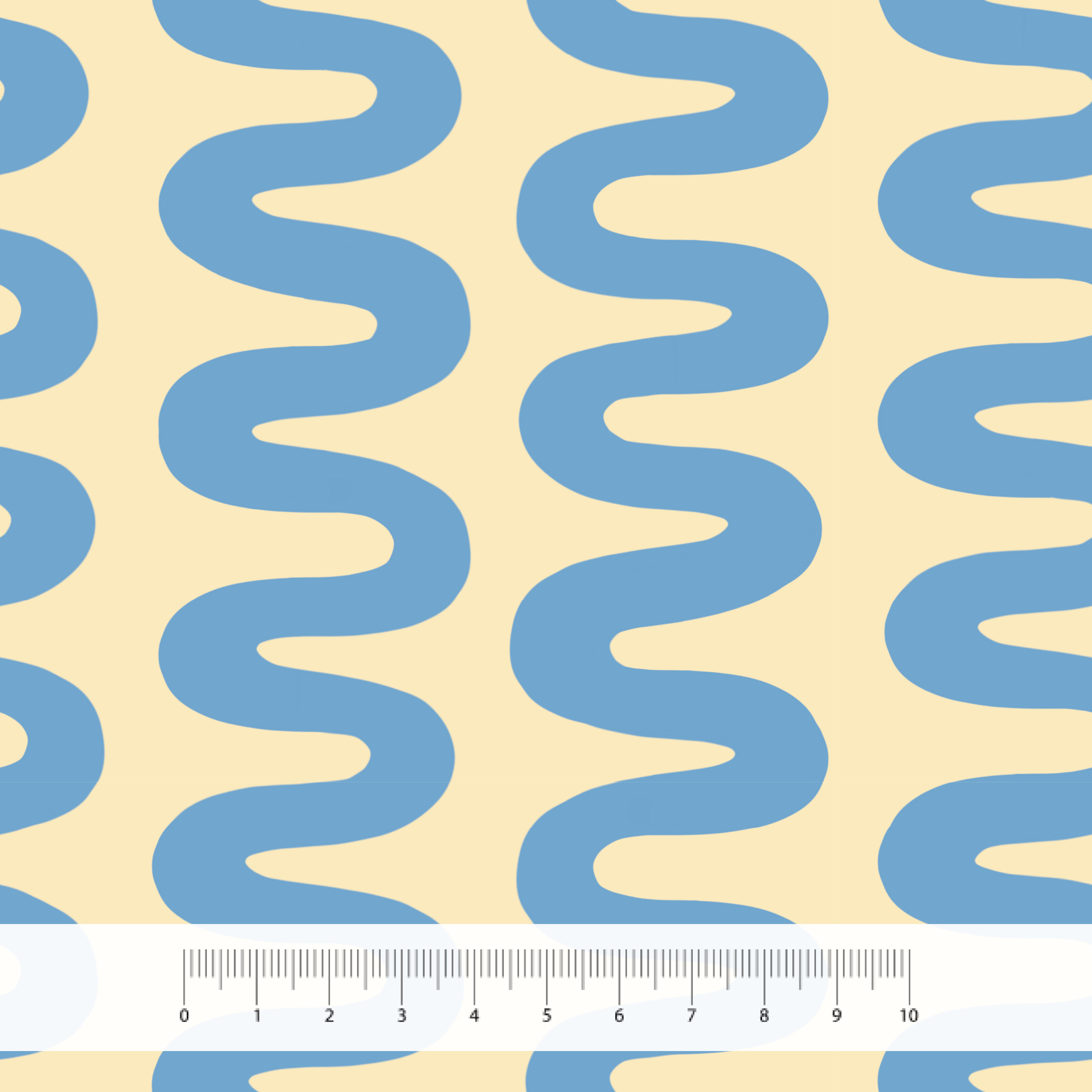 Bio Summersweat Stoff  - Wavy Blue - AmesDefinitelyOdd, beige, Streifen, Breite 150 cm